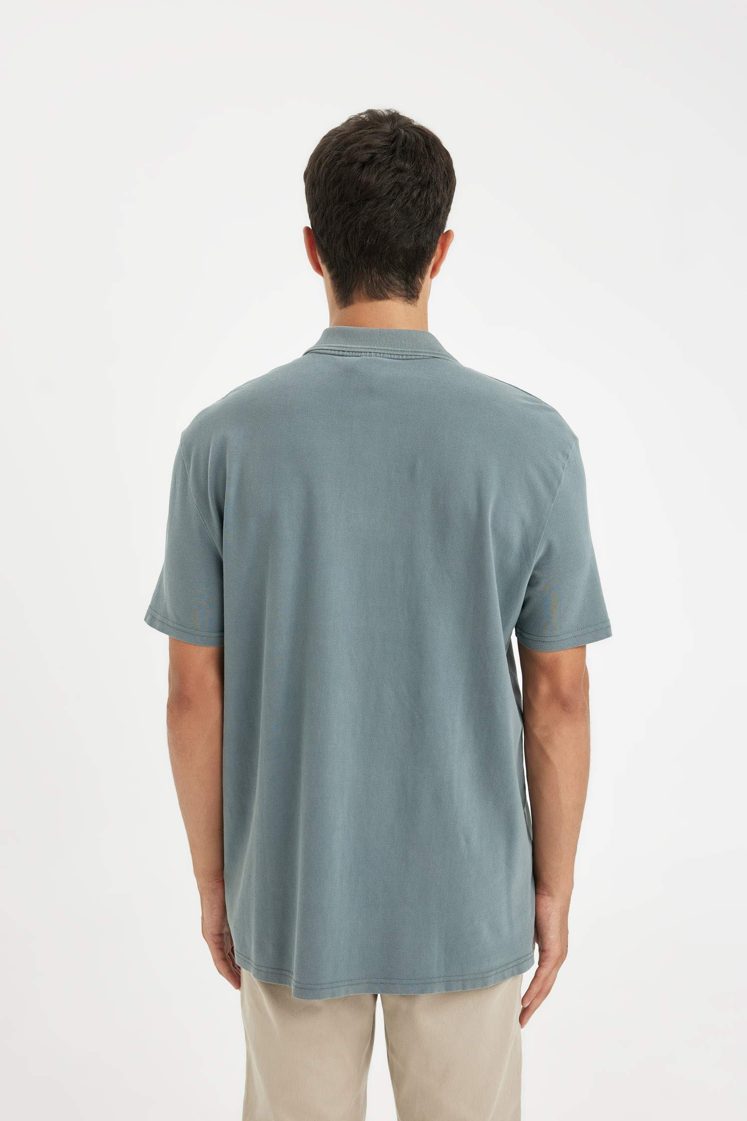 New Regular Fit Short Sleeve Pique Polo T-Shirt