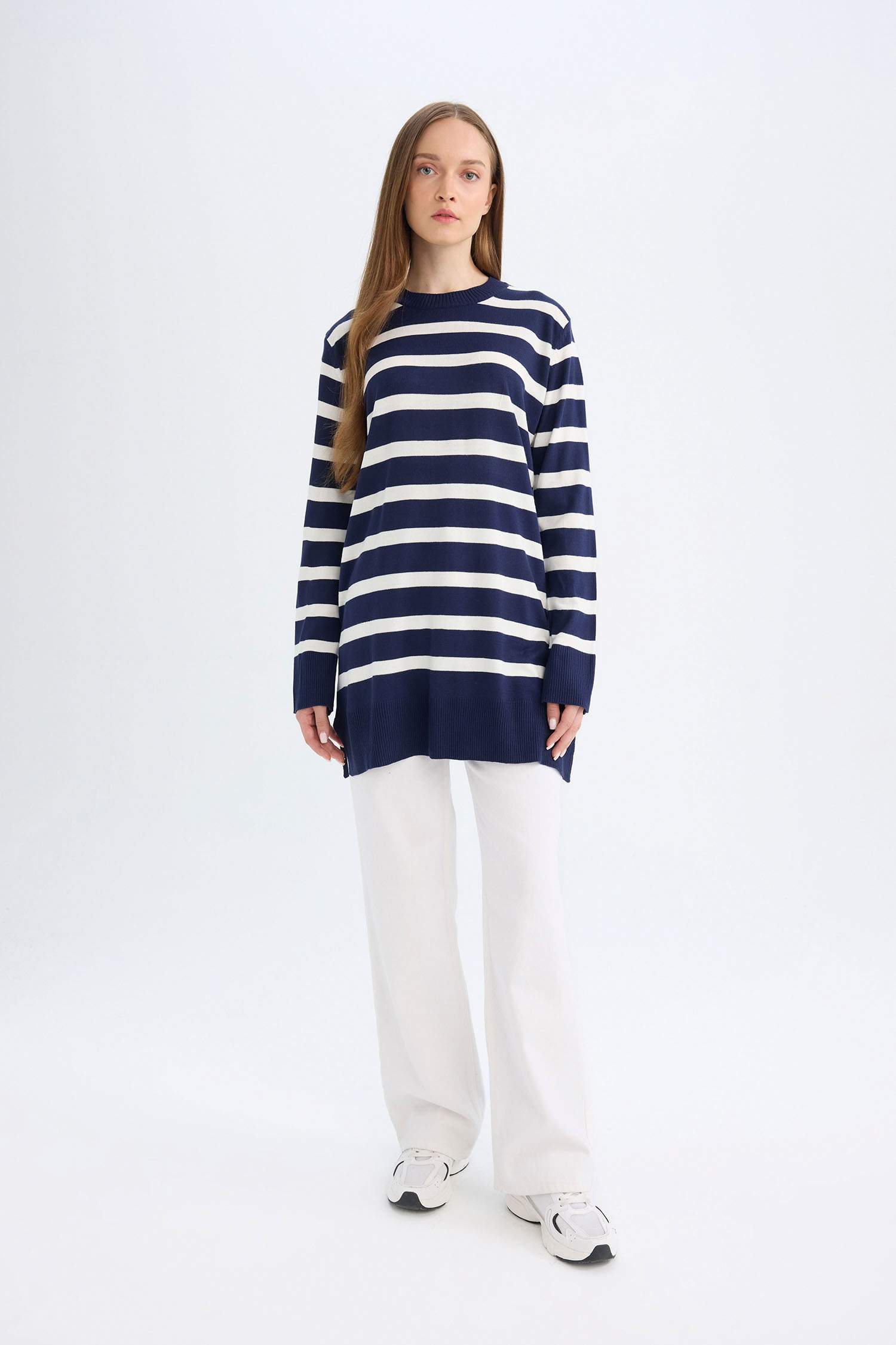 Regular Fit Crew Neck Tunic