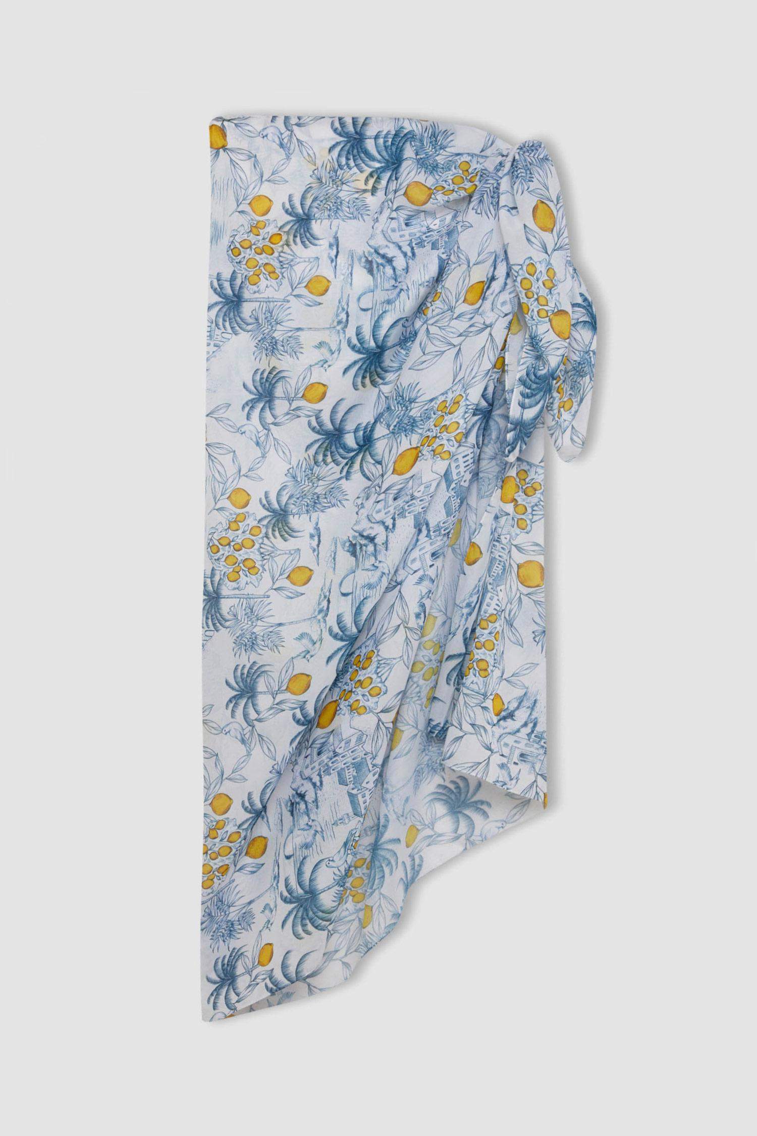 Kadın Desenli Uzun Pareo