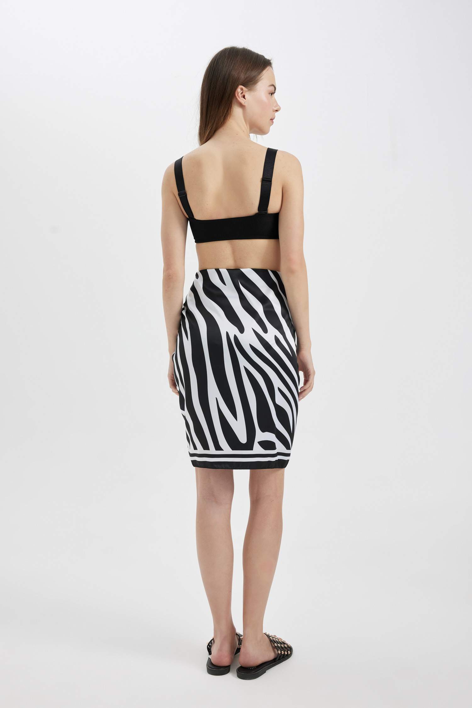 Patterned Satin Beachwear