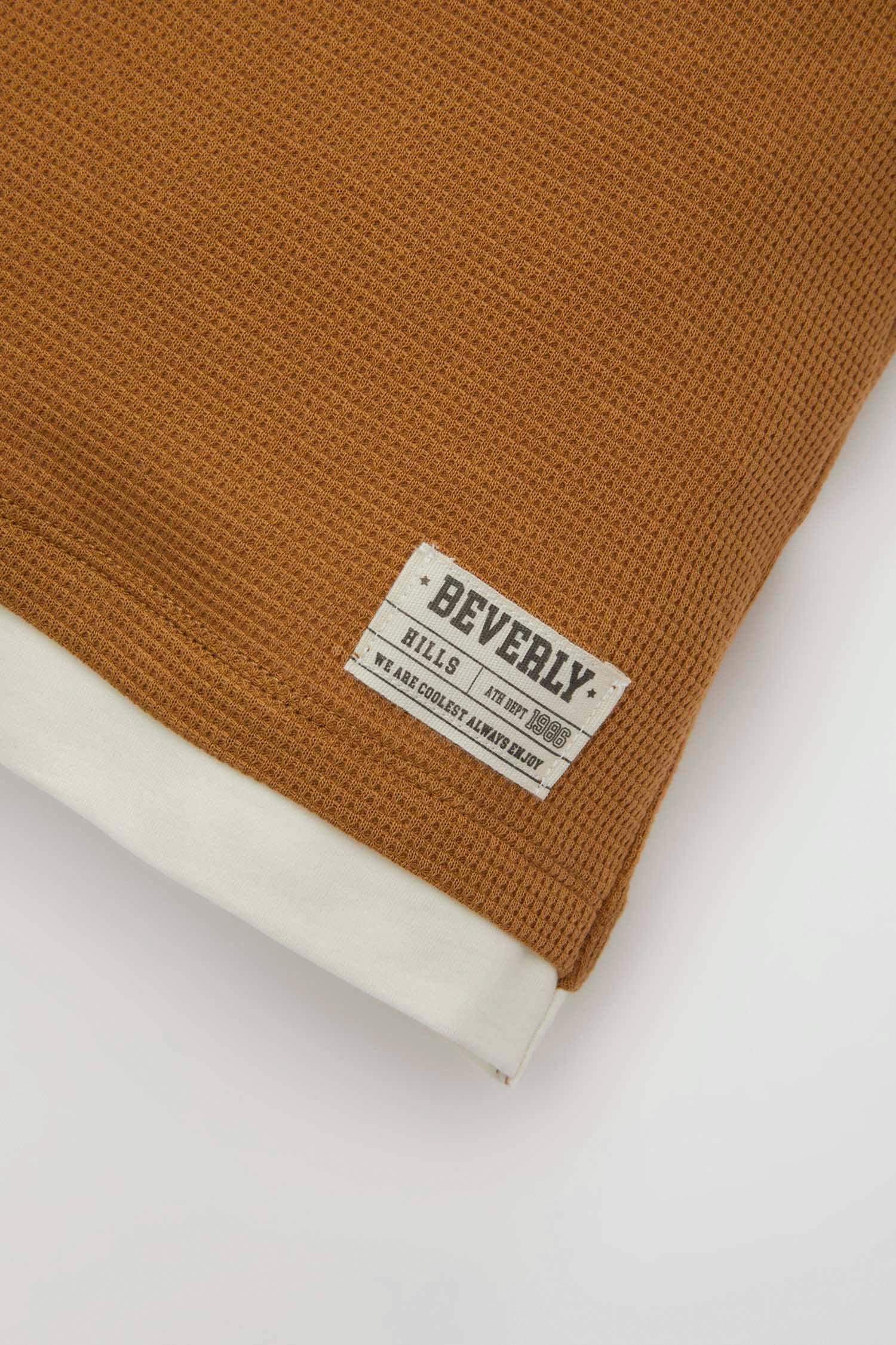 Baby Boy Waffle Short Sleeve T-Shirt Shorts 2 Piece Set