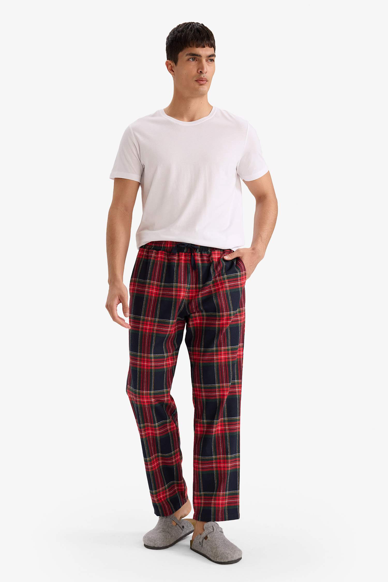 Regular Fit Cepli Uzun Boy Flanel Alt