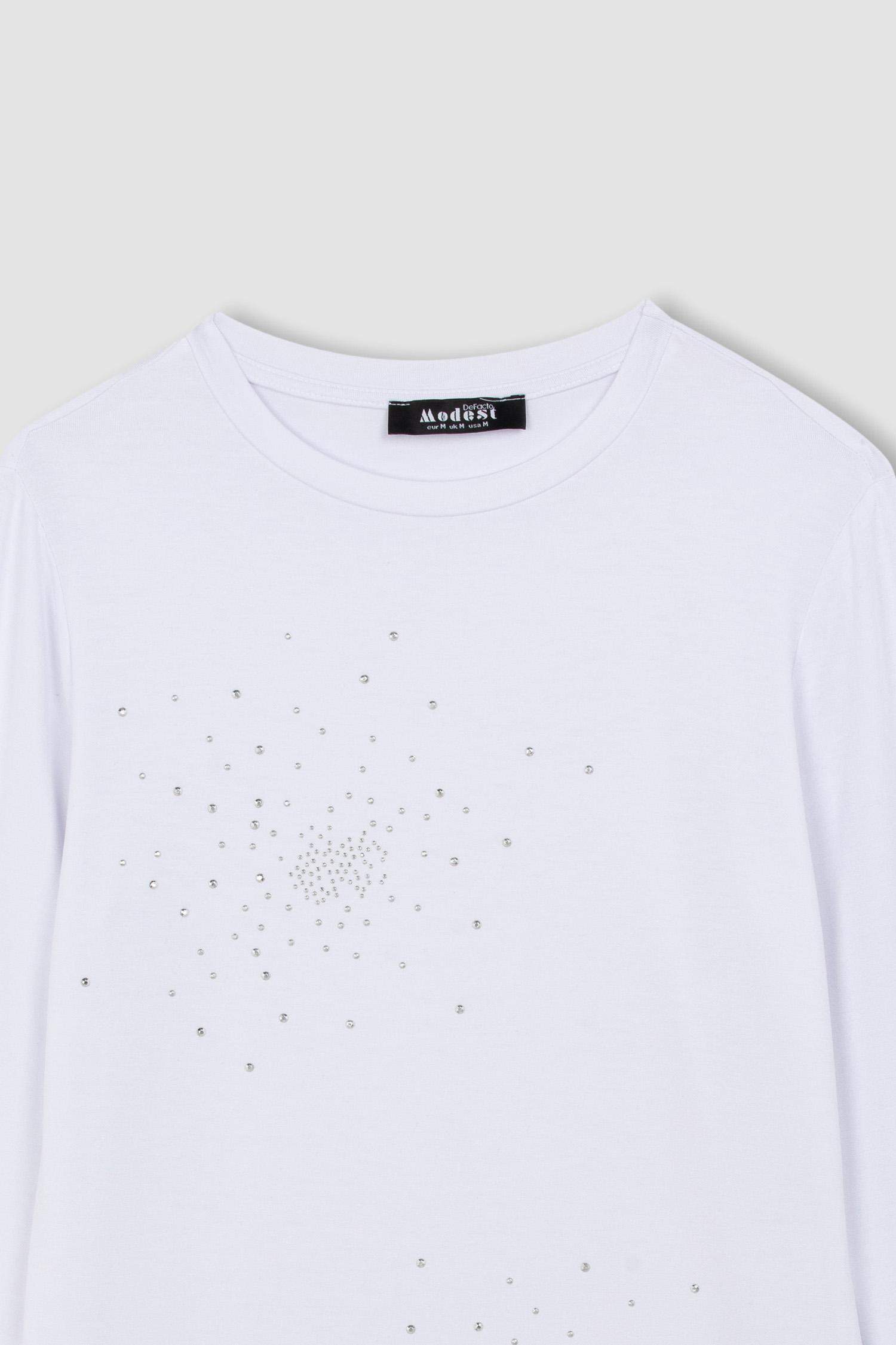 بلوزة ردن طويل بياخة عالية