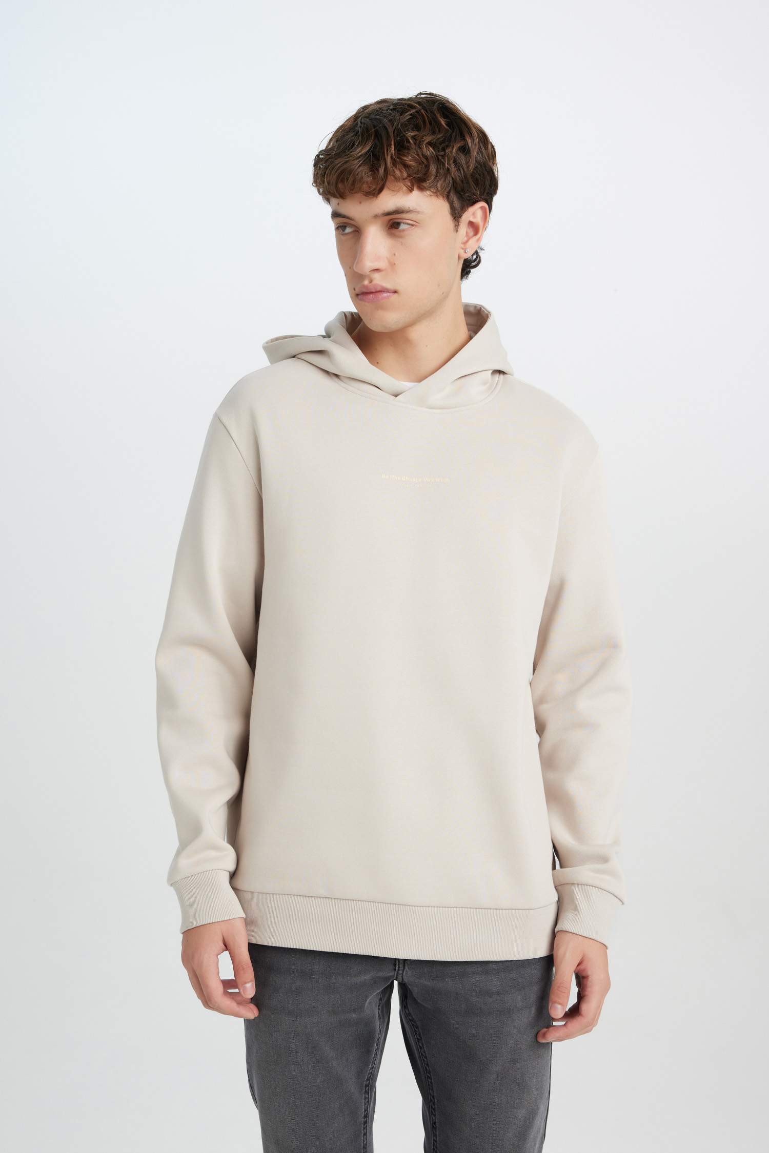 Свитшот стандартного кроя с принтом