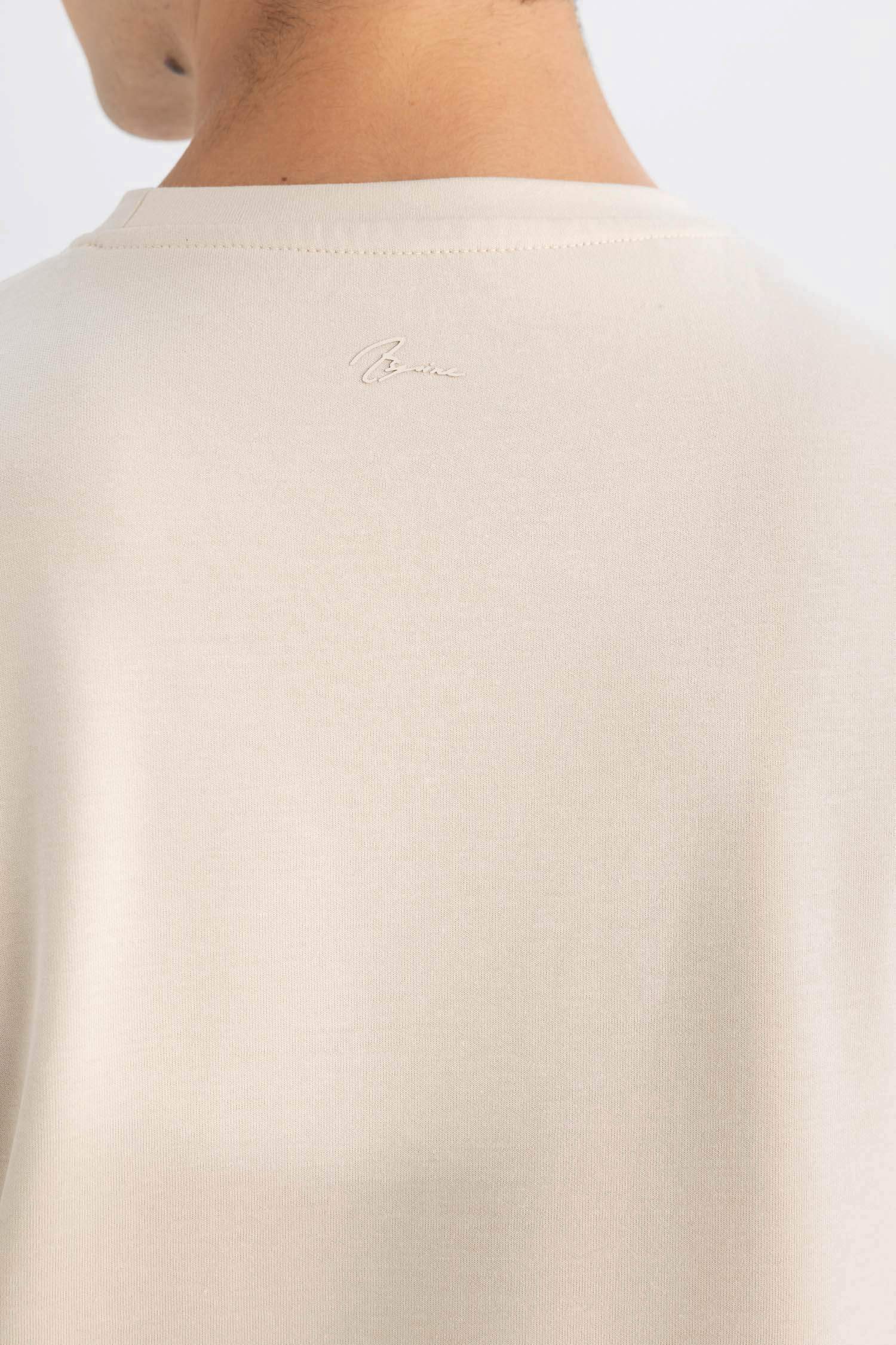 Regular Fit Crew Neck Printed Heavy Fabric T-Shirt