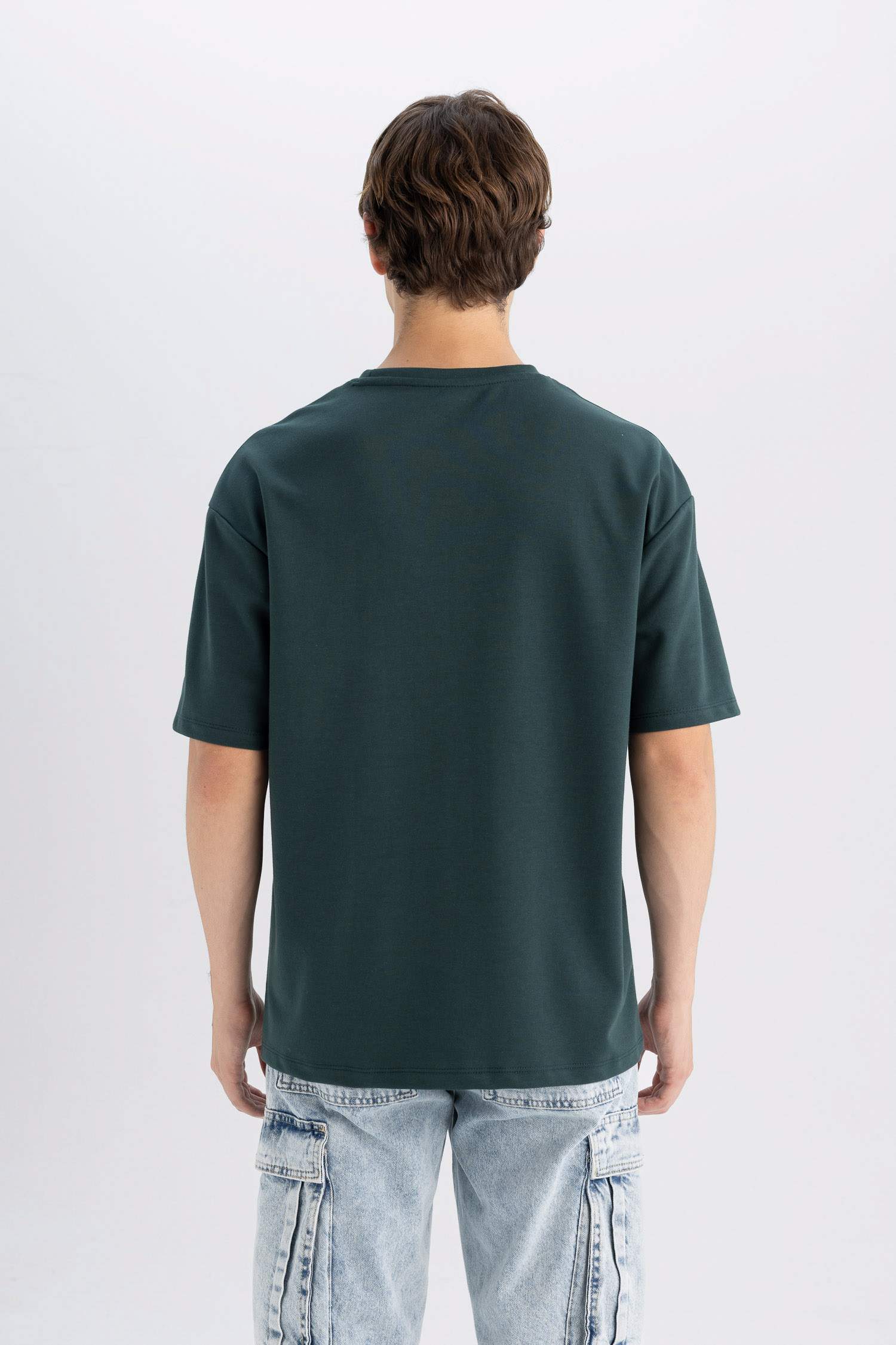 Comfort Regular Fit Rahat Kesim Bisiklet Yaka Ağır Kumaş Kısa Kollu Tişört