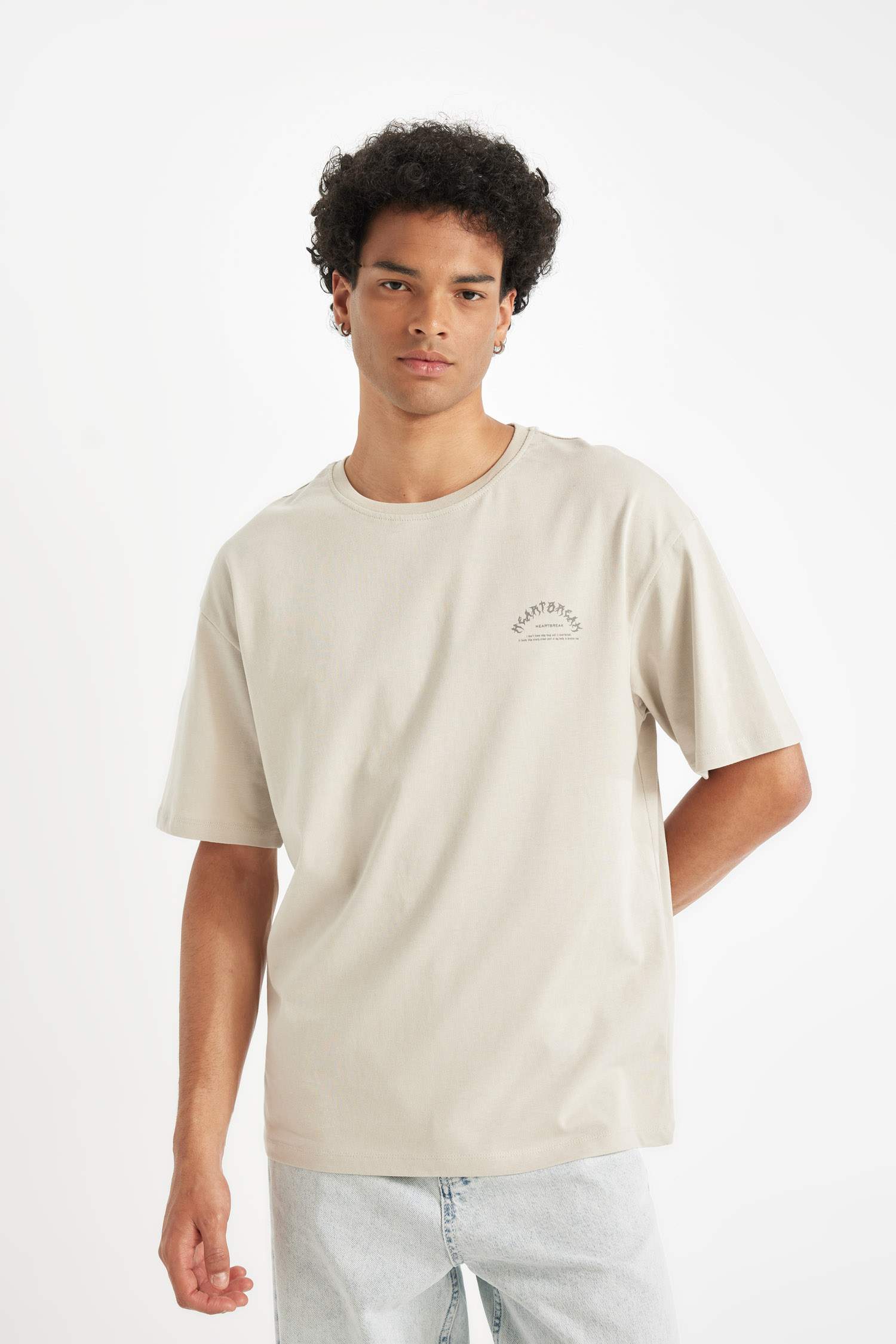 T-Shirt à manches courtes Coupe Confort Imprimé Col rond