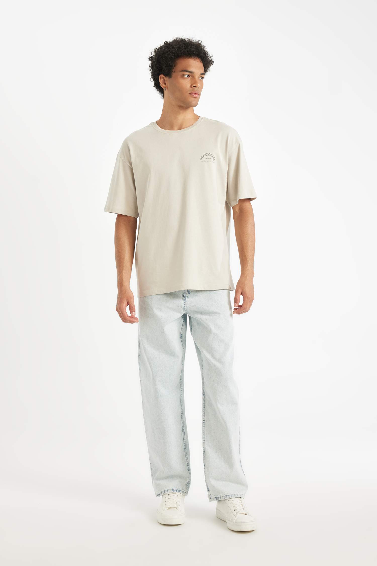 T-Shirt à manches courtes Coupe Confort Imprimé Col rond