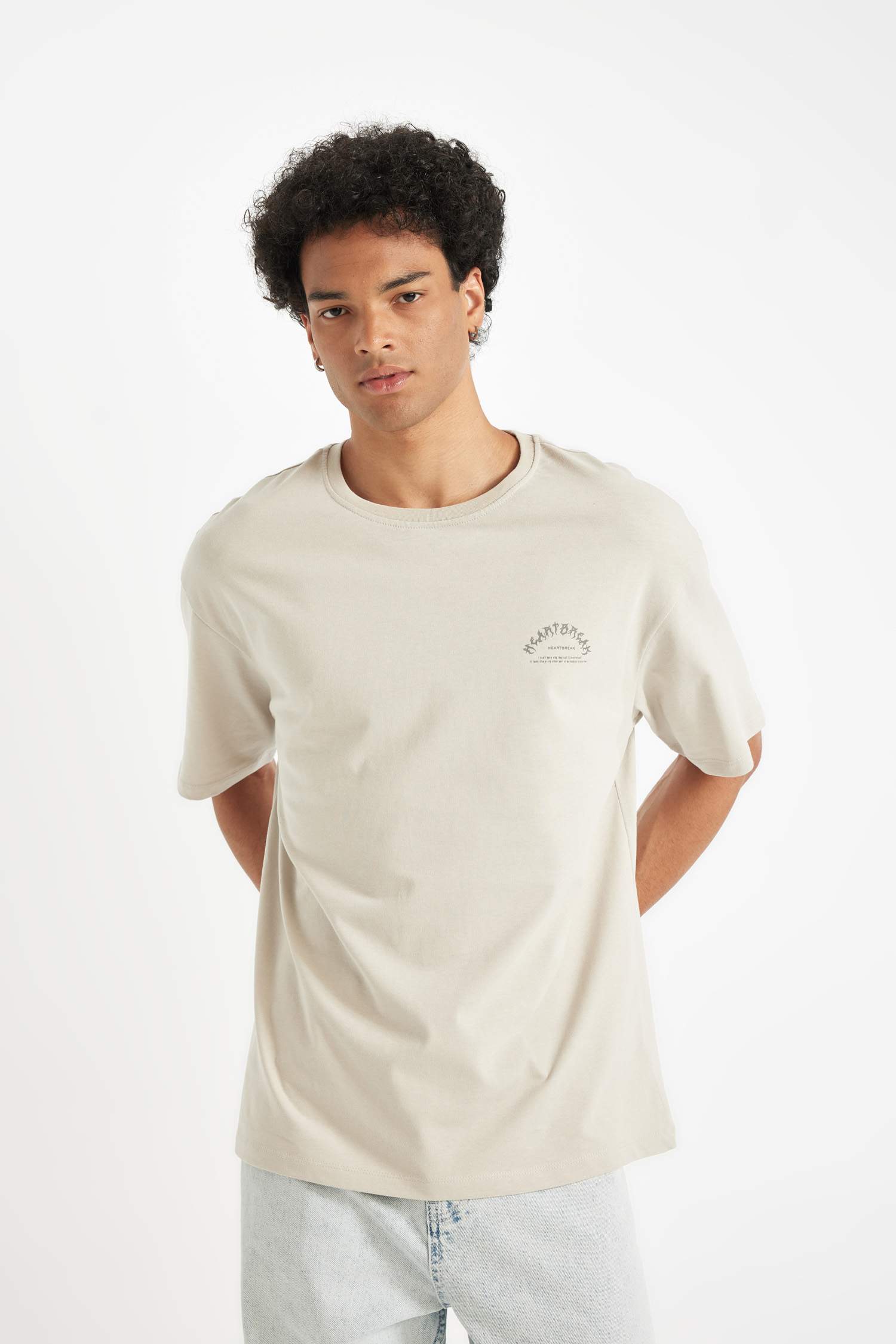 T-Shirt à manches courtes Coupe Confort Imprimé Col rond