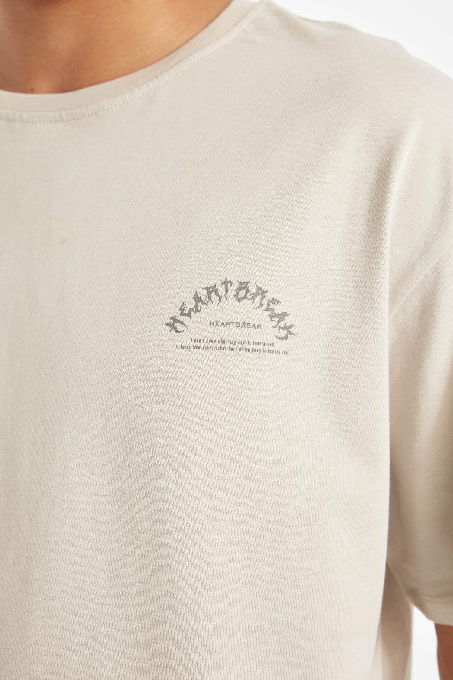 T-Shirt à manches courtes Coupe Confort Imprimé Col rond