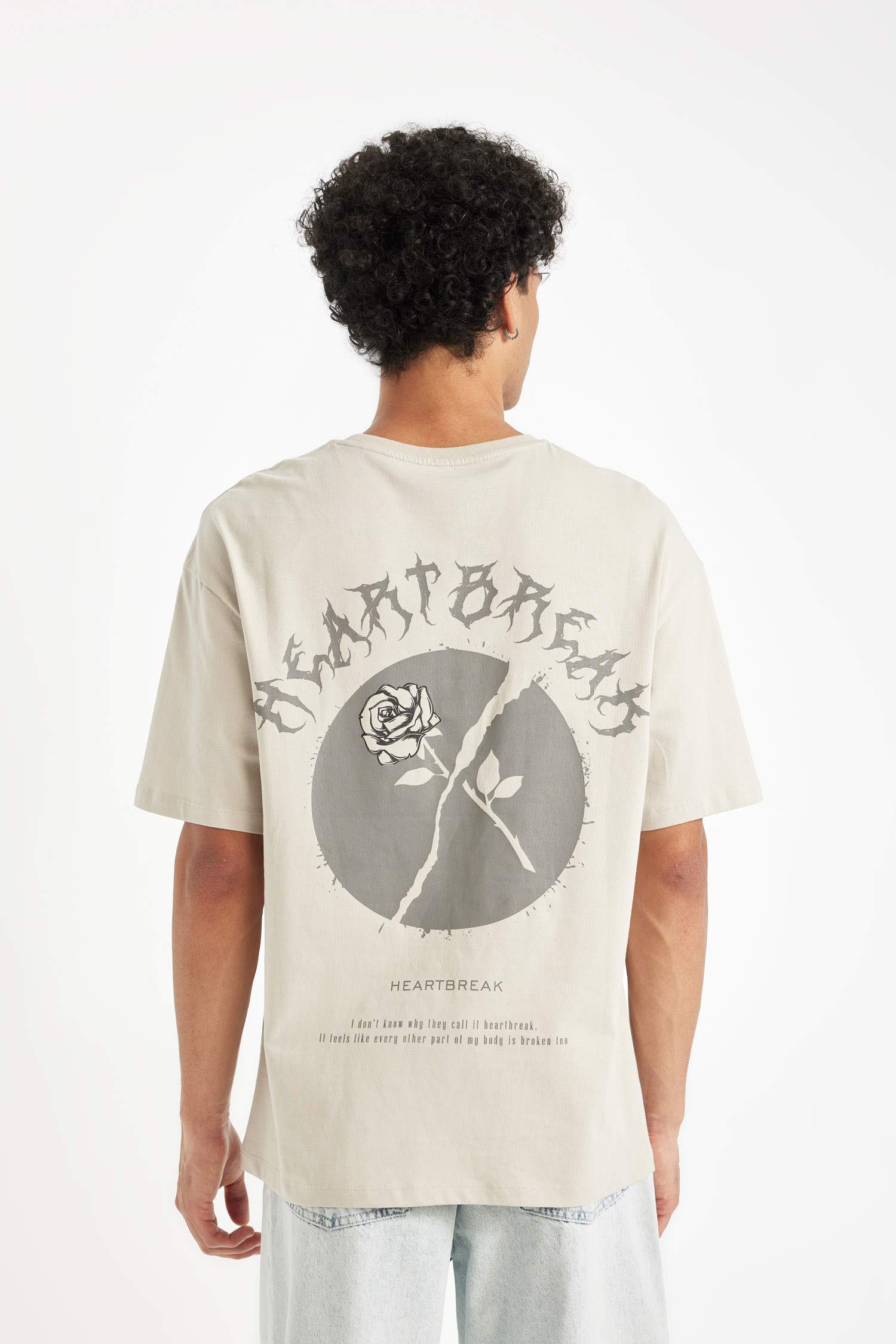 T-Shirt à manches courtes Coupe Confort Imprimé Col rond