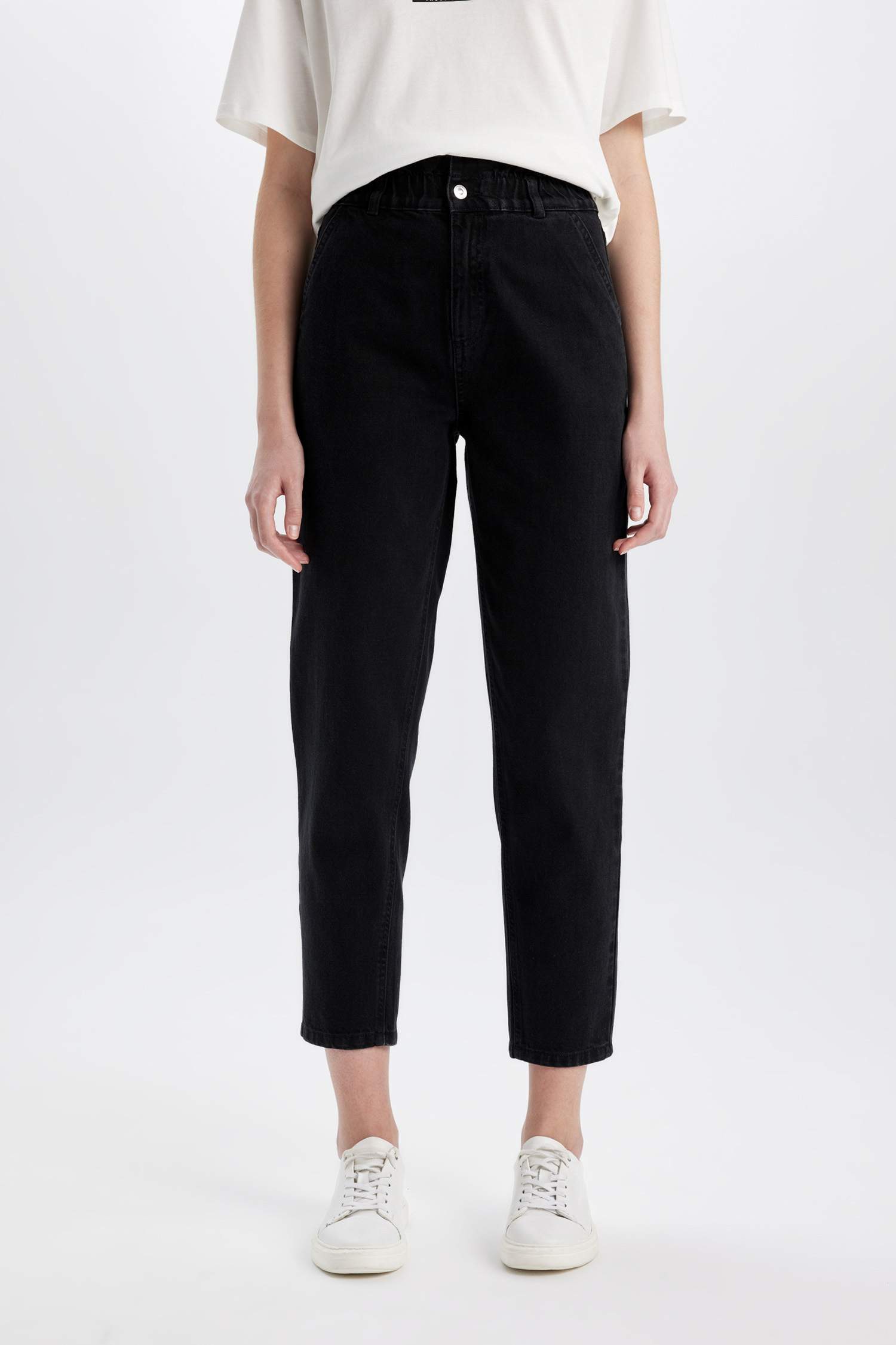 Paperbag Fit Denim Trousers