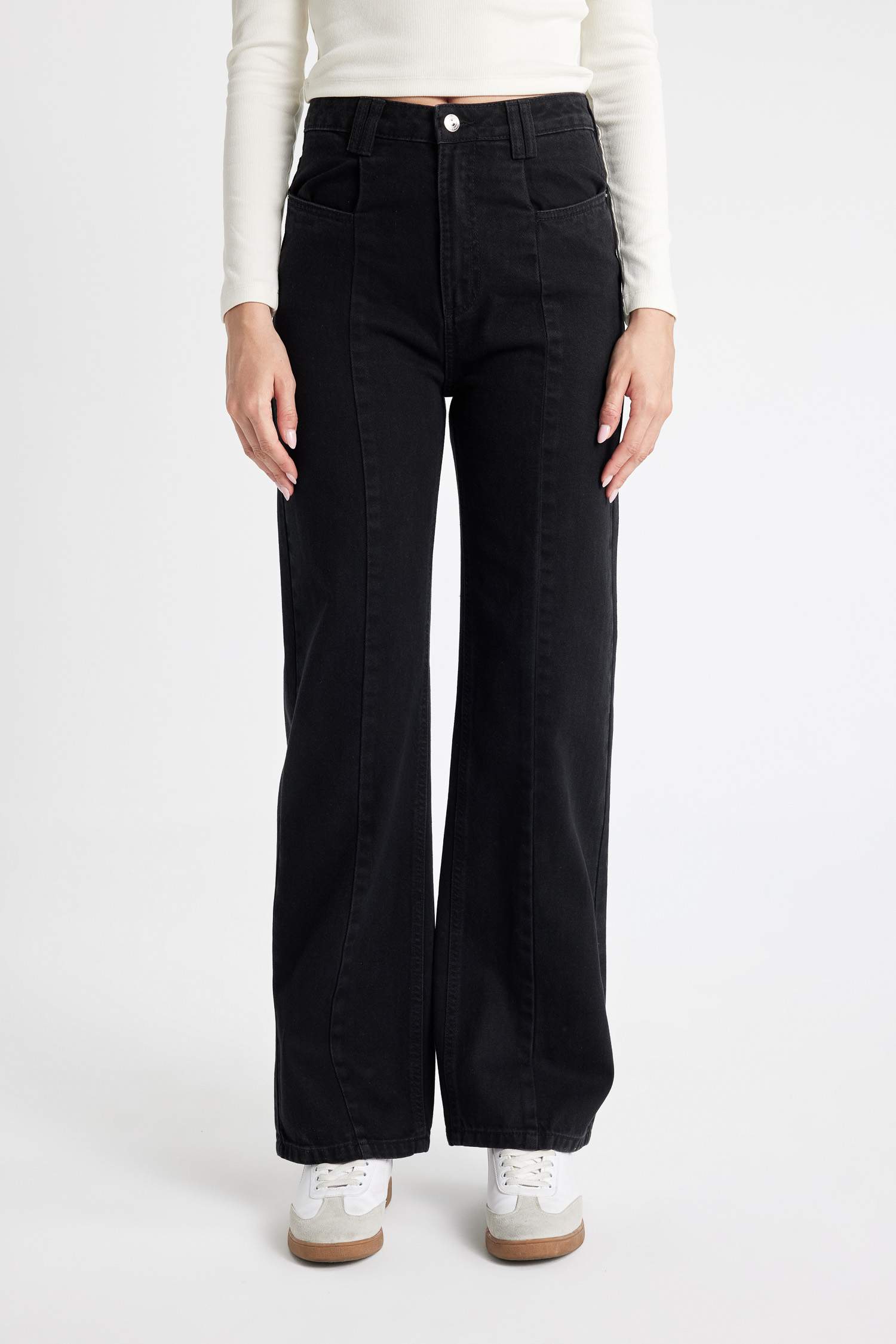 90-шы жылдардағы кең аяқ деним Шалбар