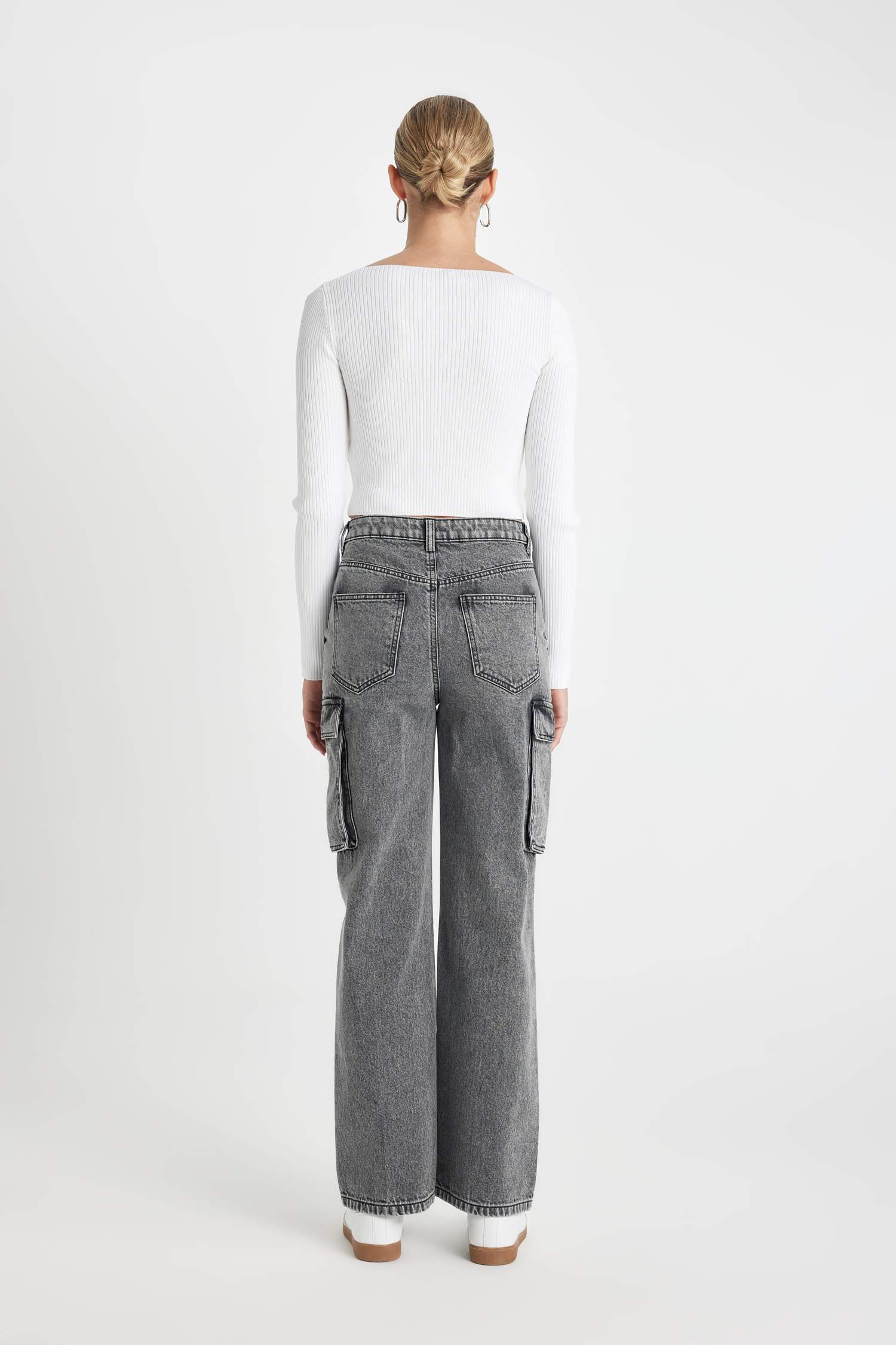 кең аяқ деним Шалбар