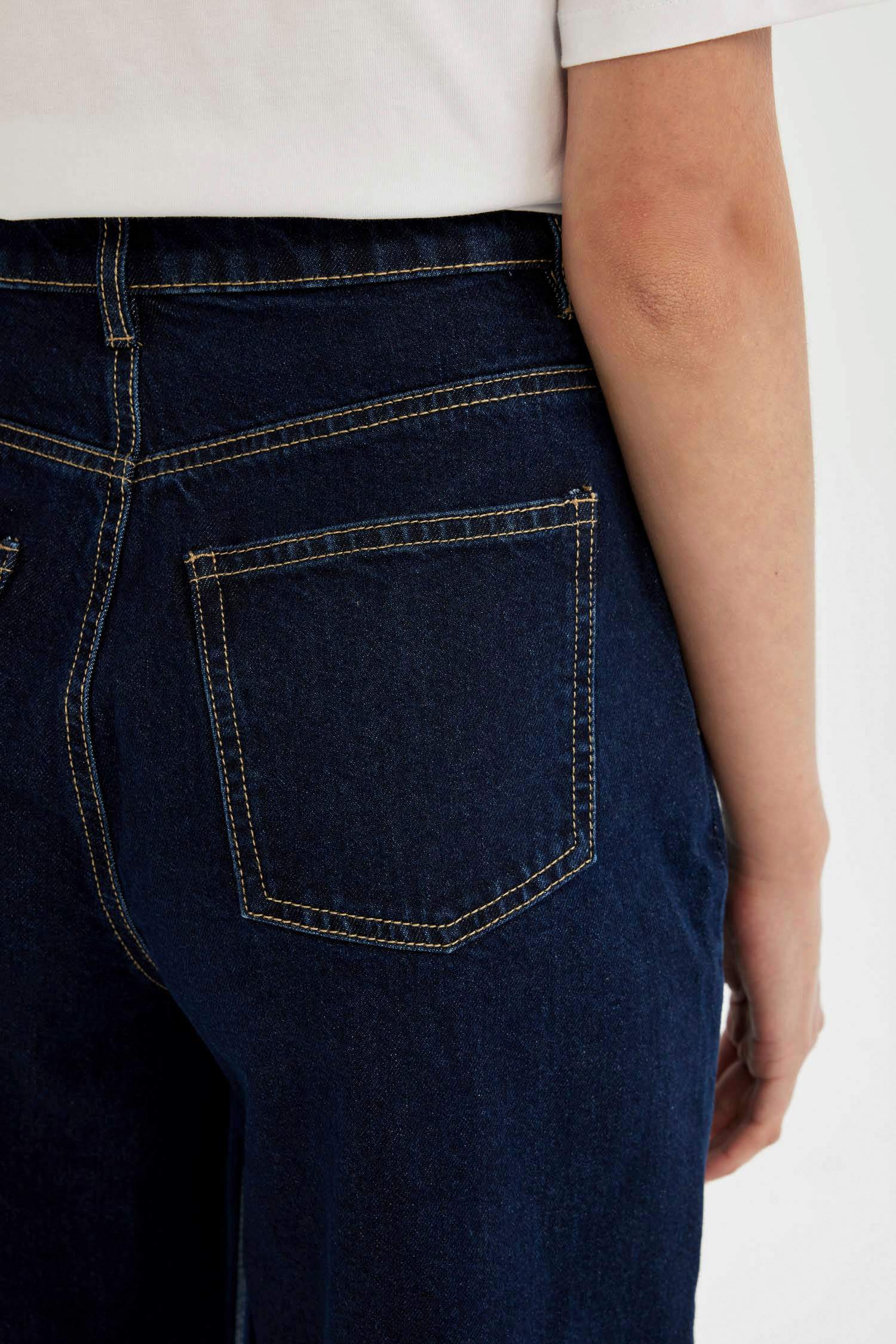 Wide Leg Yüksek Bel Uzun Jean Pantolon