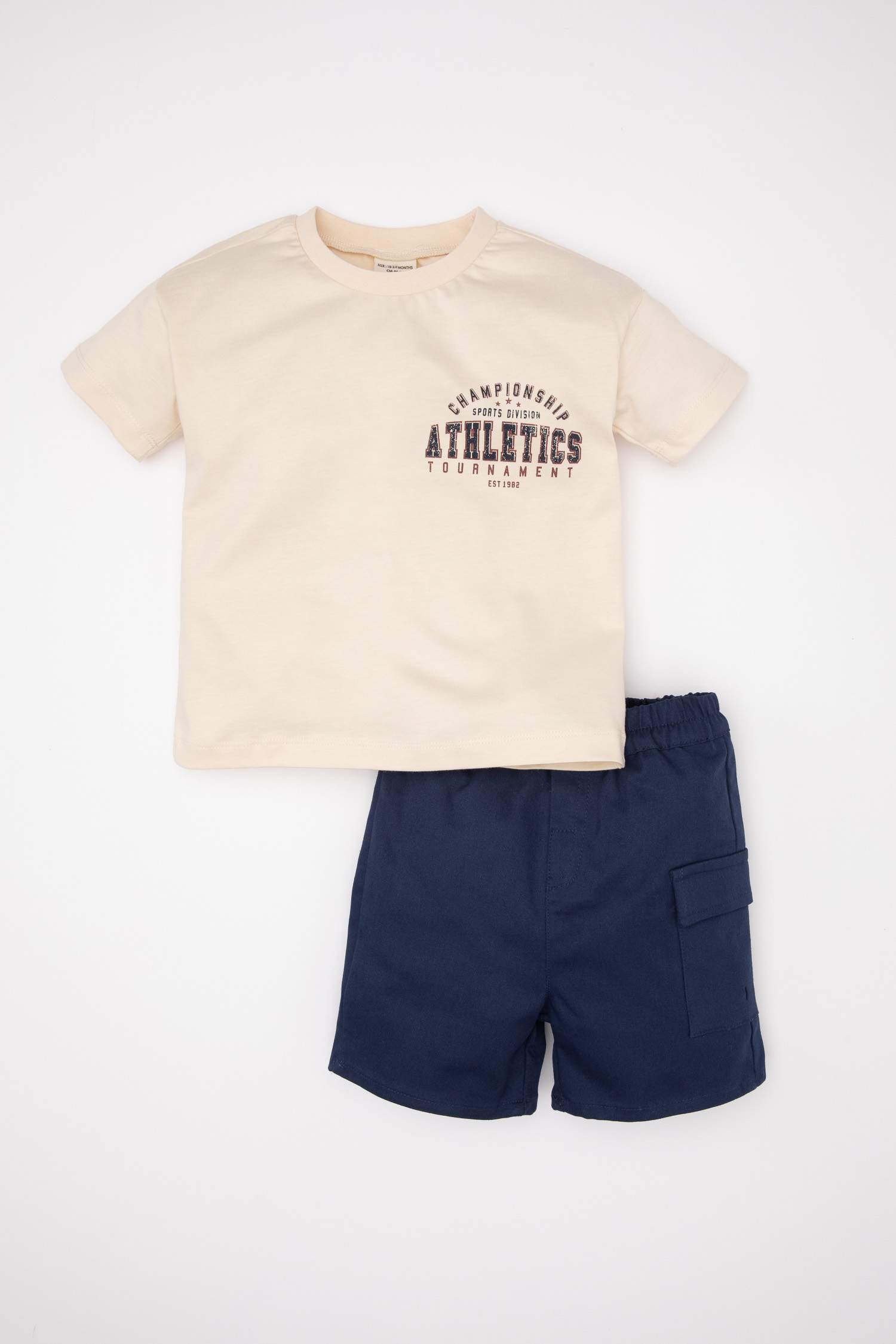 Baby Boy Printed Short Sleeve T-Shirt Shorts 2 Piece Set