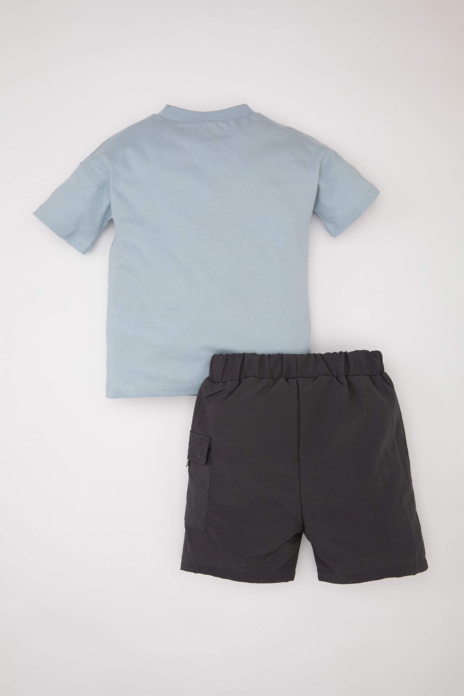 Erkek Bebek 2'li Takım Kaplan Baskılı Kısa Kollu Tişört Şort