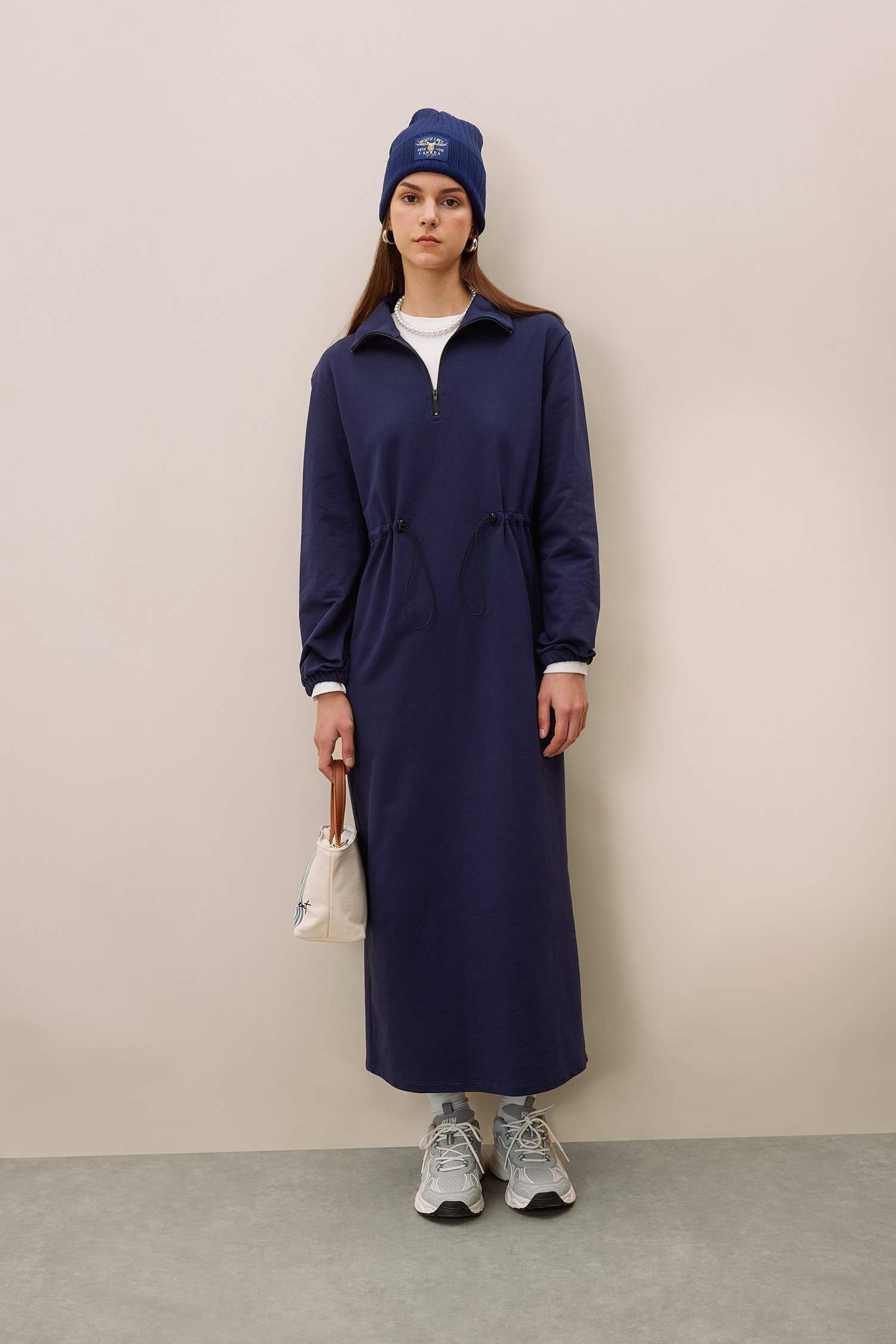 Regular Fit Thin Sweatshirt Fabric Dress