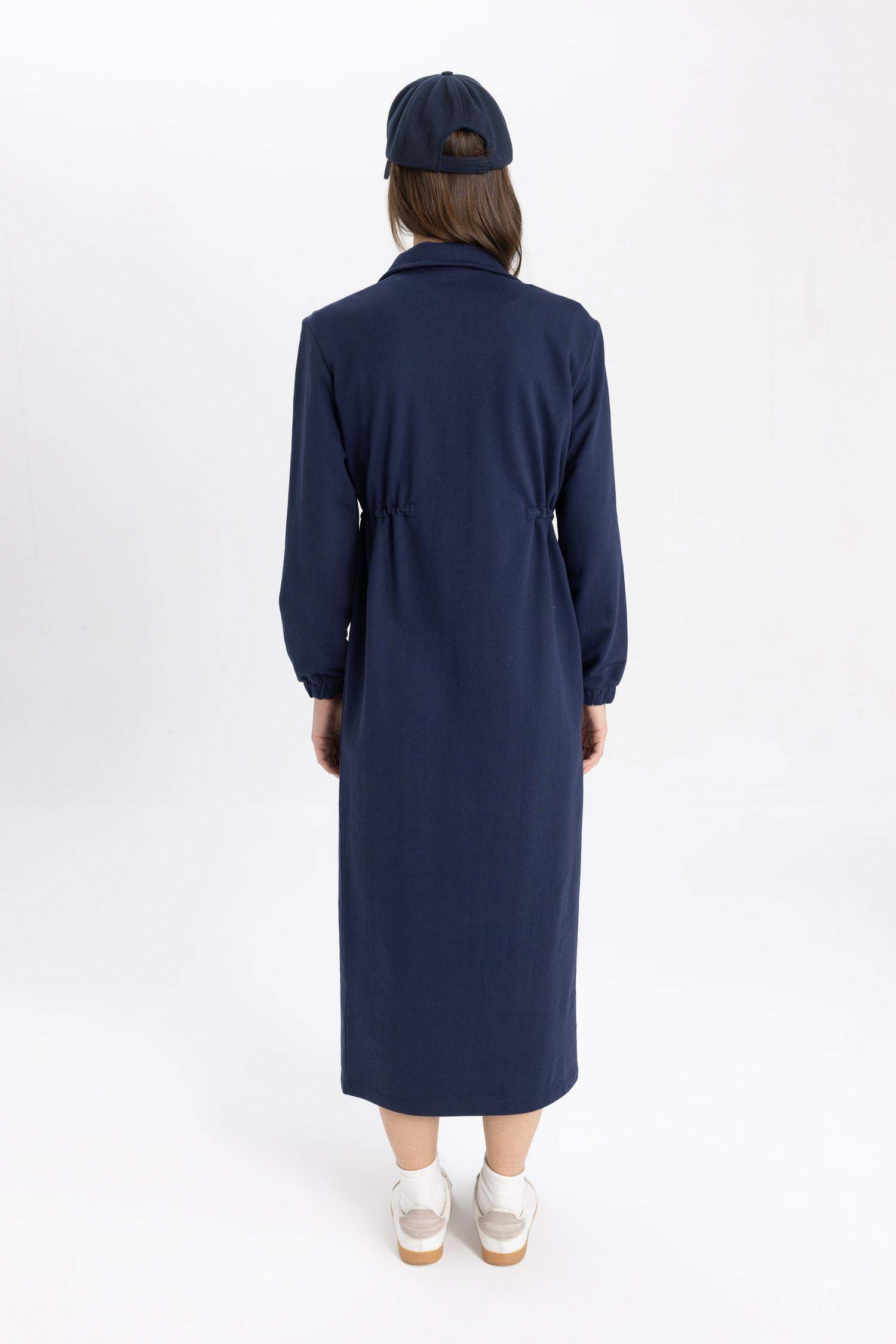 Regular Fit Thin Sweatshirt Fabric Dress