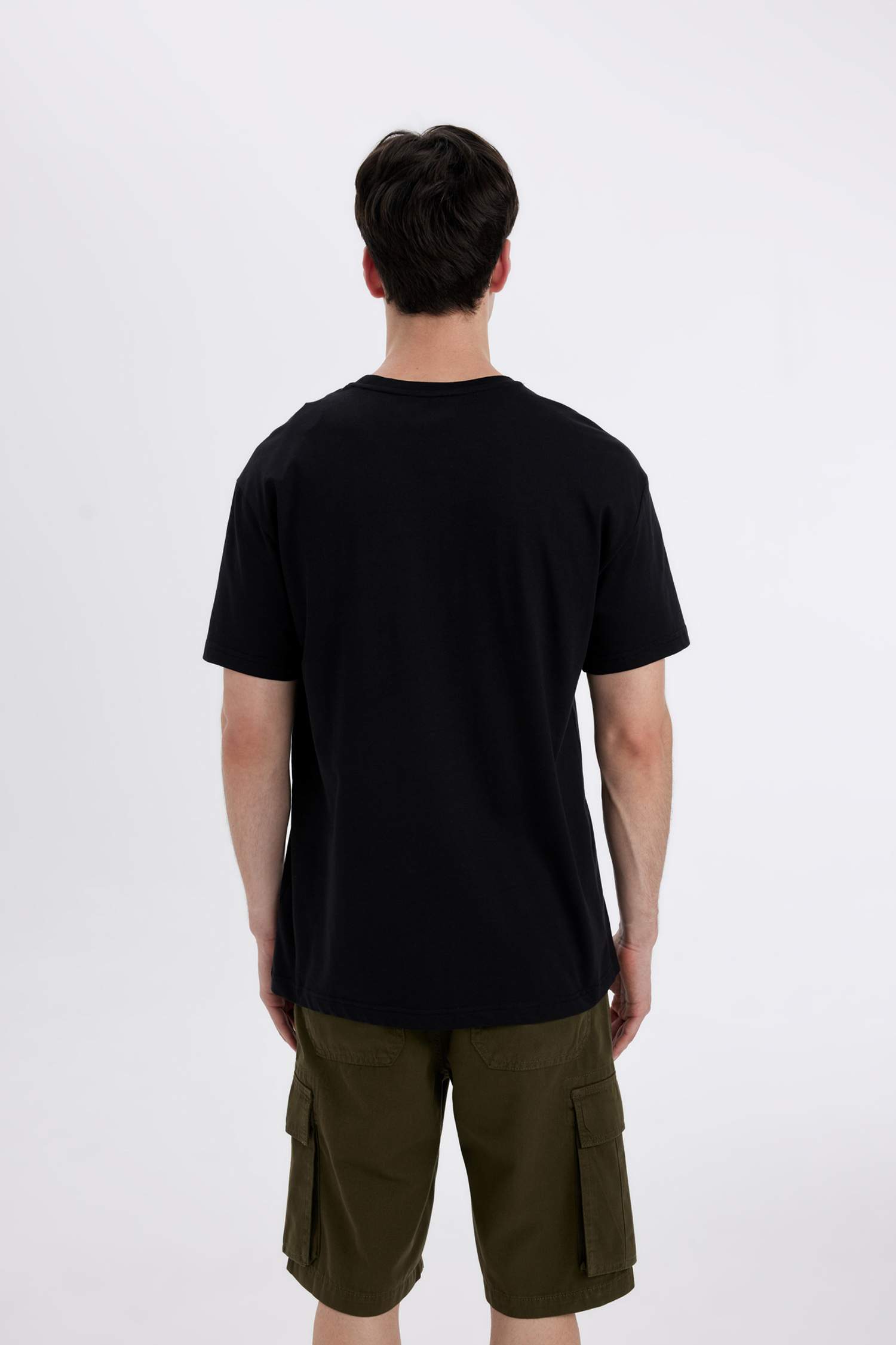 Regular Fit Crew Neck Printed Short Sleeve T-Shirt