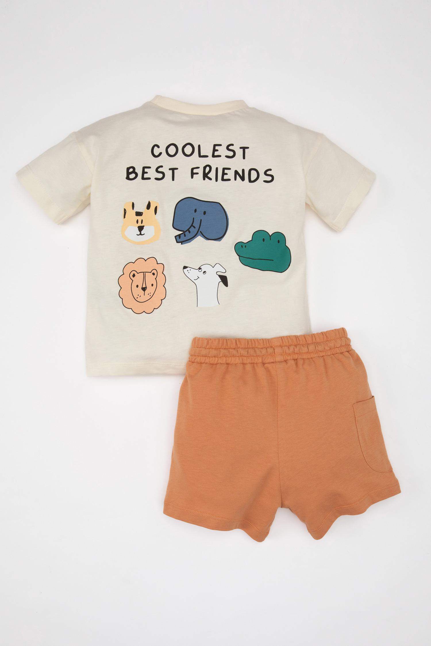 Baby Boy Animal Printed T-Shirt Shorts 2 Piece Set