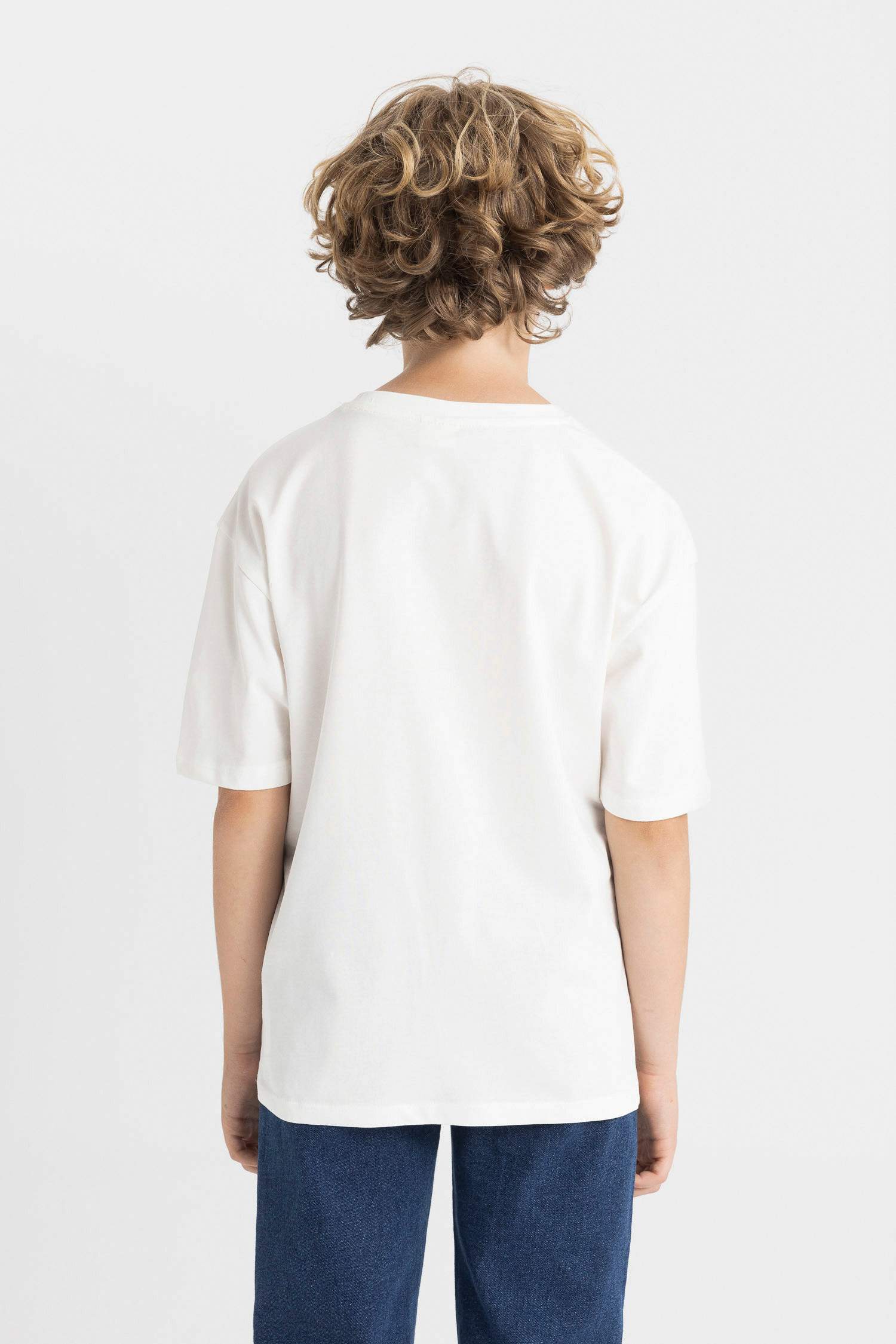 Boy Oversize Fit Crew Neck Printed T-Shirt