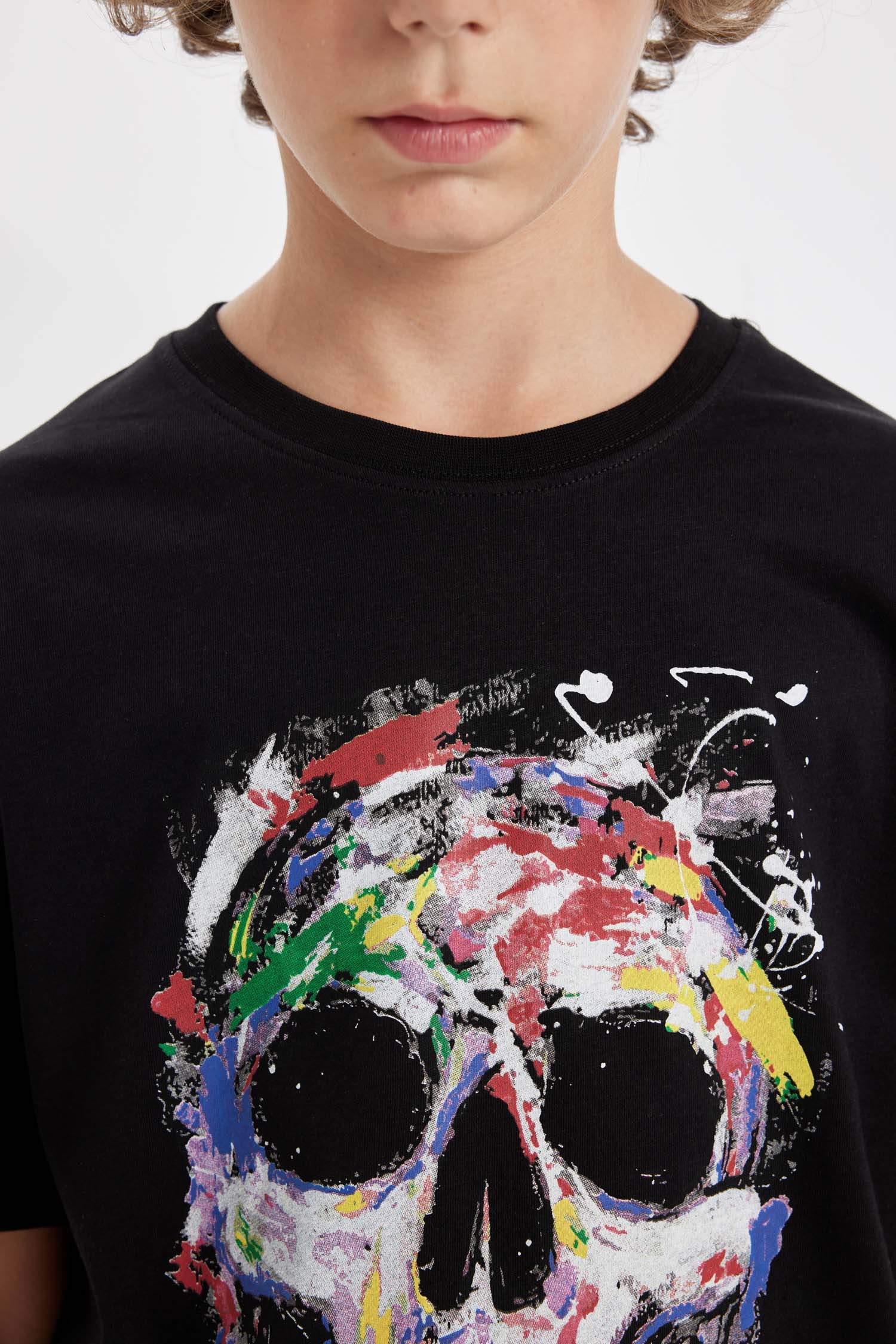 Boy Oversize Fit Crew Neck Printed T-Shirt