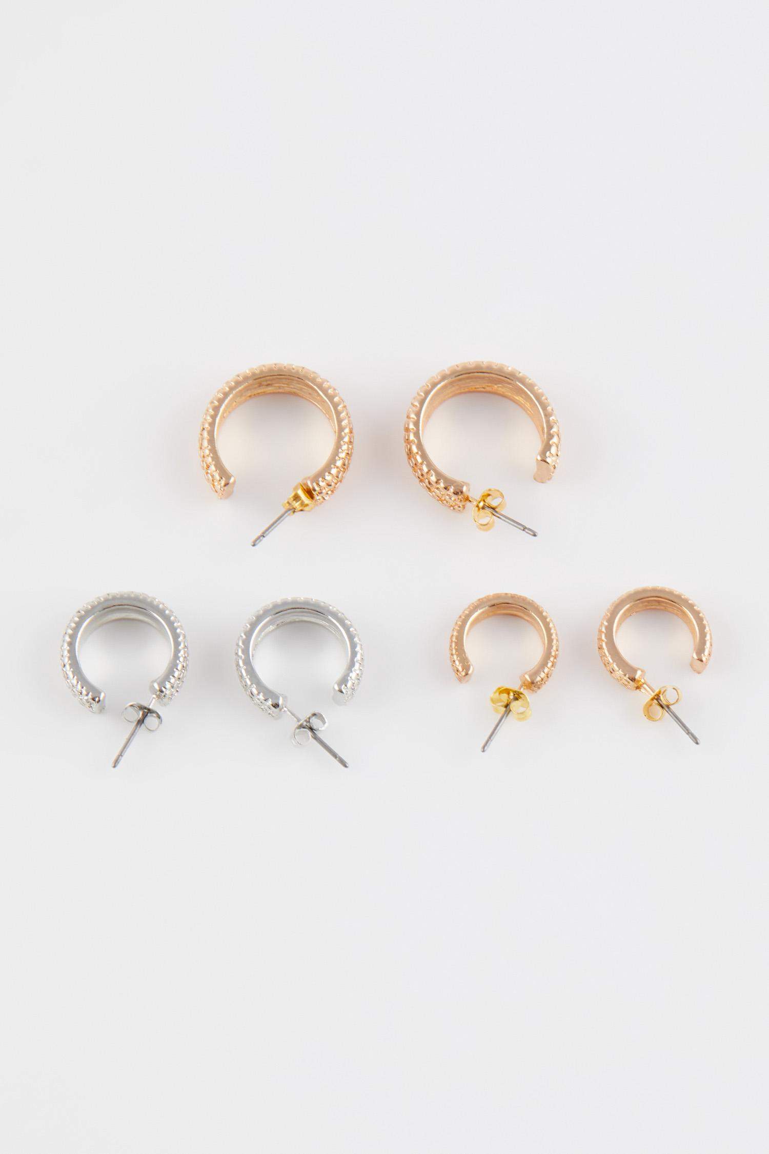 Kadın 3'lü Halka Küpe