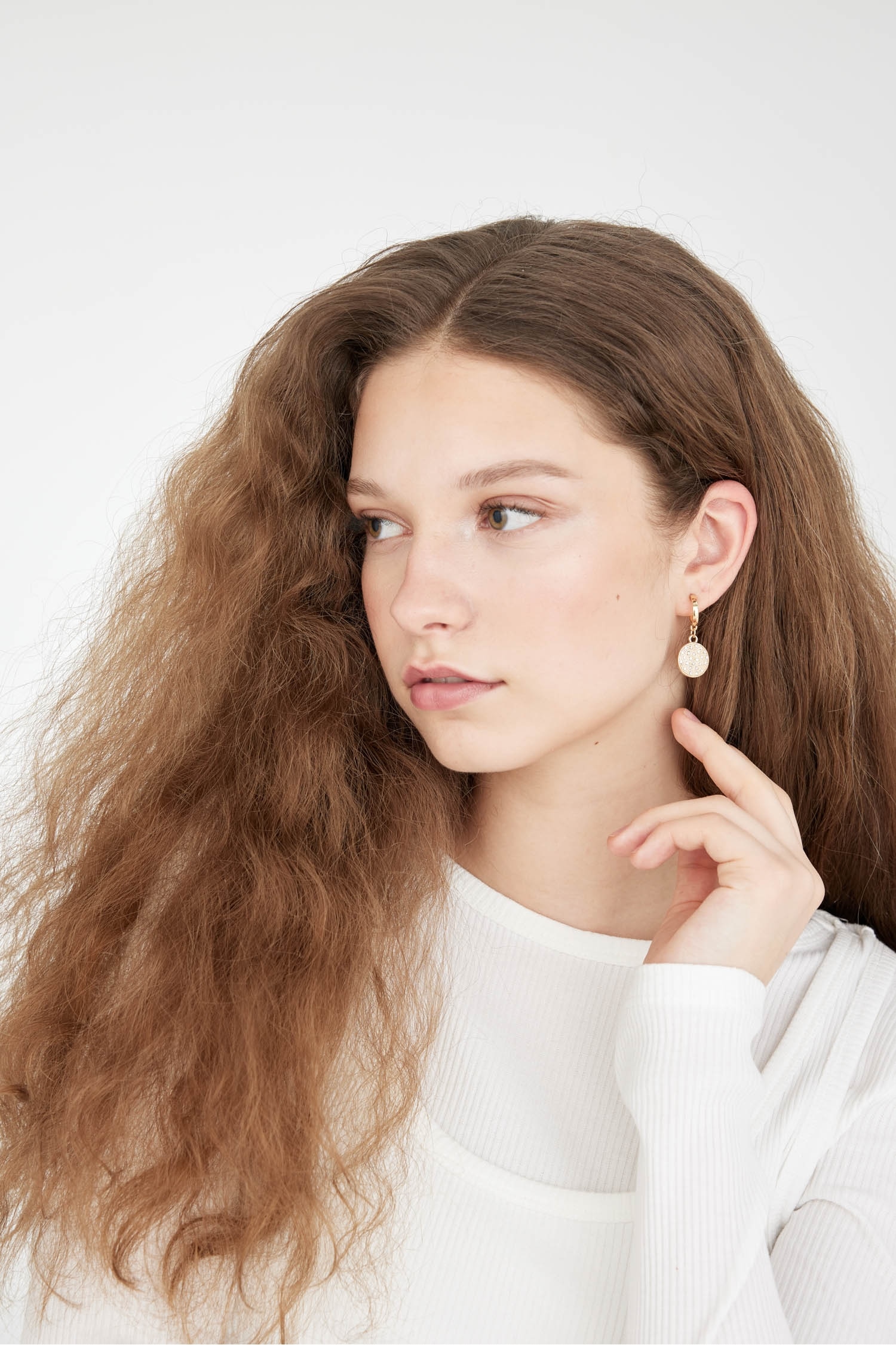 حلق حريمي ذهبي - 3 قطع