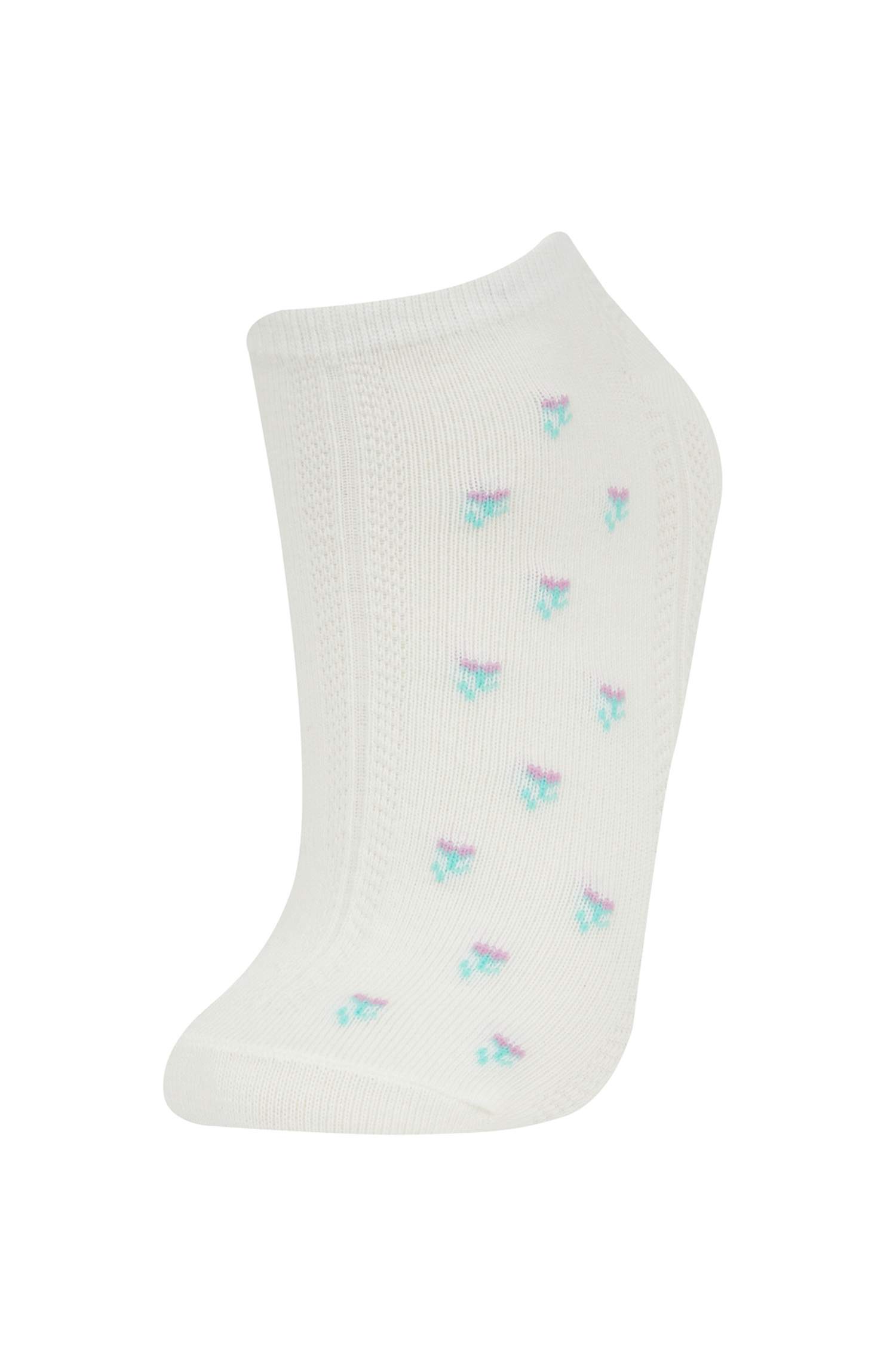 Kadın 5'li Pamuklu Patik Çorap