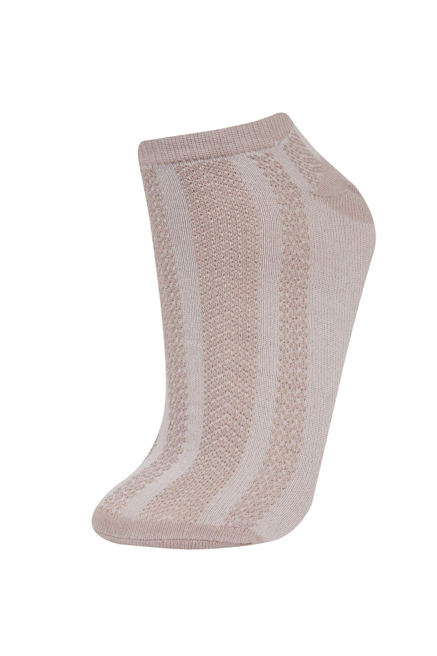 Kadın 5'li Pamuklu Patik Çorap