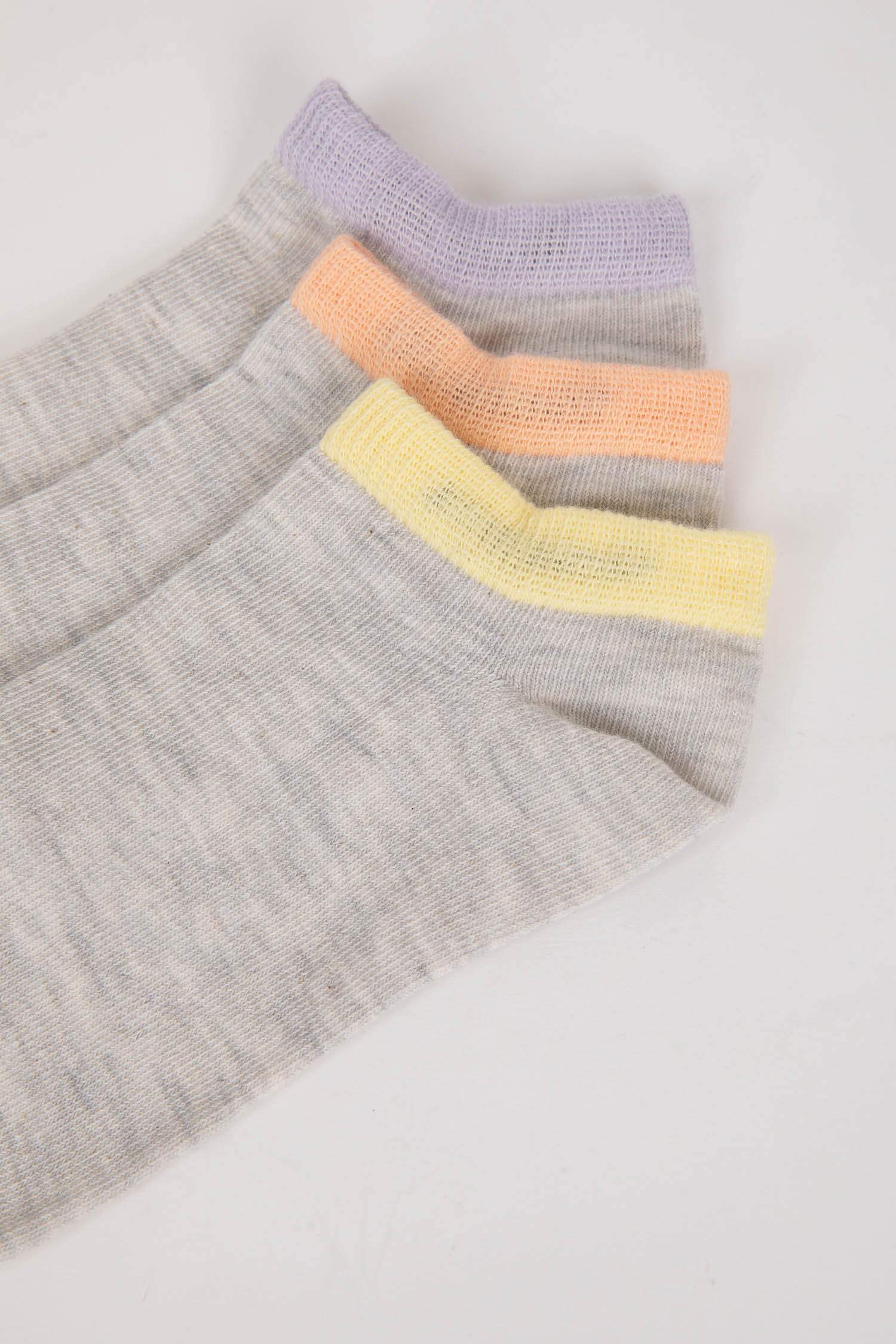 Kadın 3'lü Pamuklu Patik Çorap