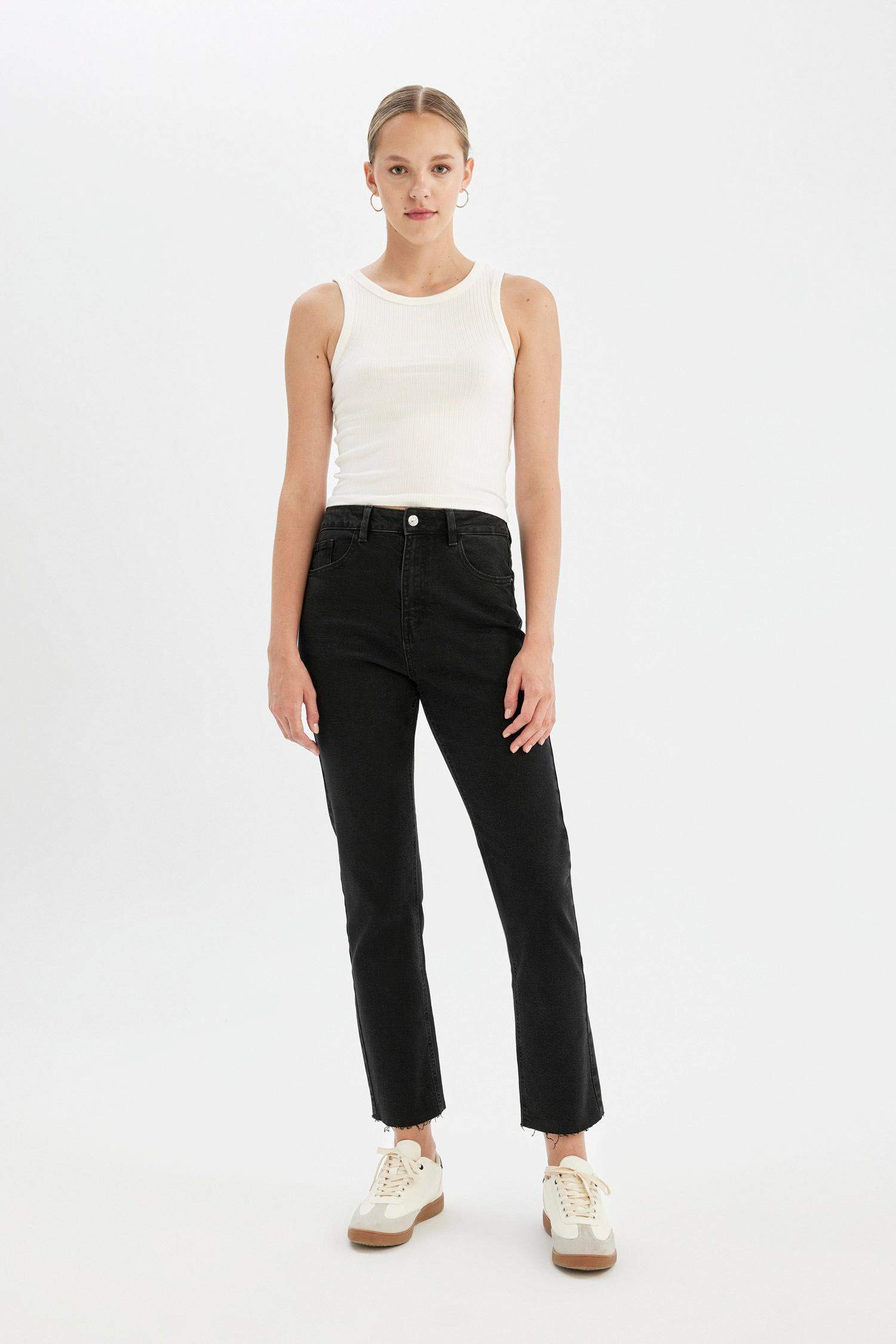 Mary Vintage Straight Fit Yüksek Bel Bilek Boy Jean Pantolon