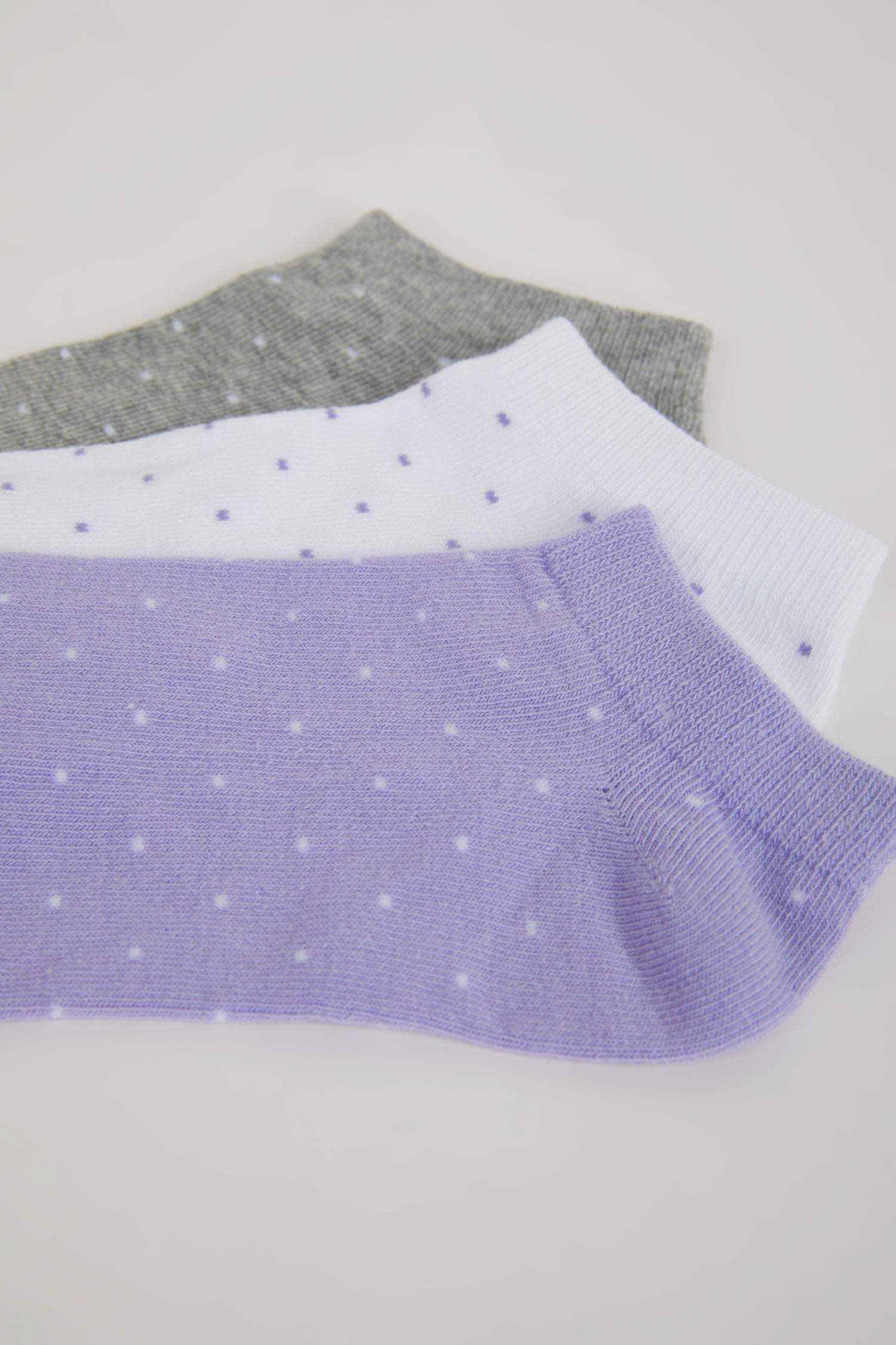 Kadın 3'lü Pamuklu Patik Çorap