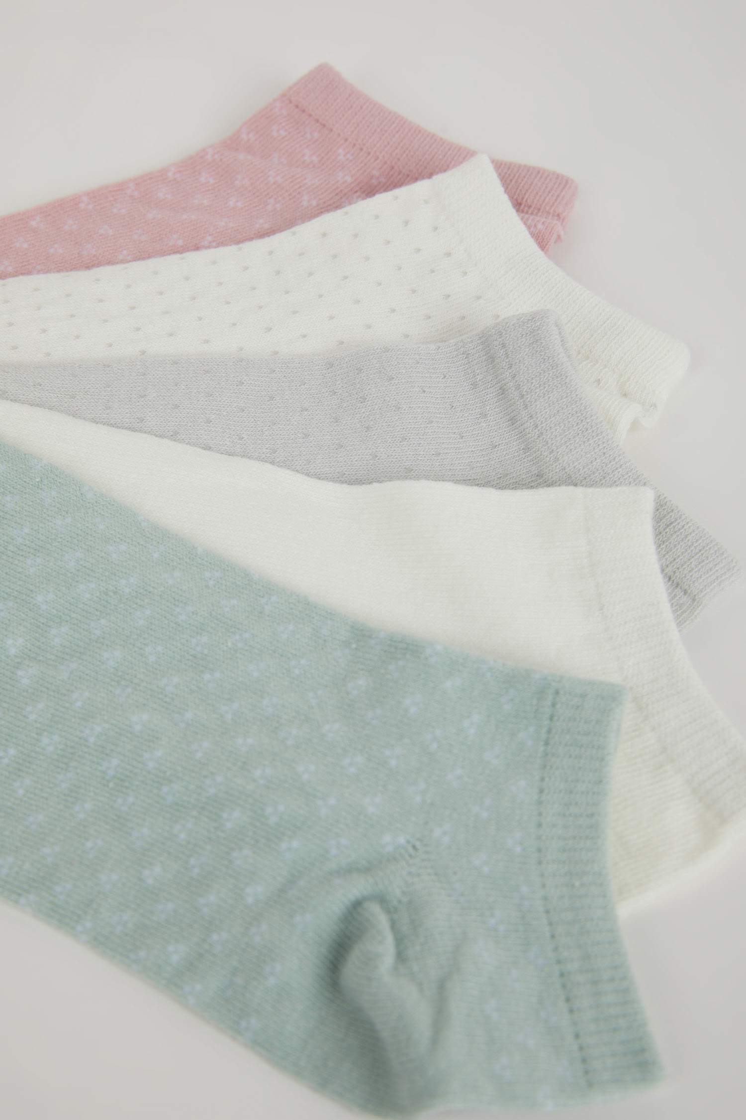 Kadın 5'li Pamuklu Patik Çorap