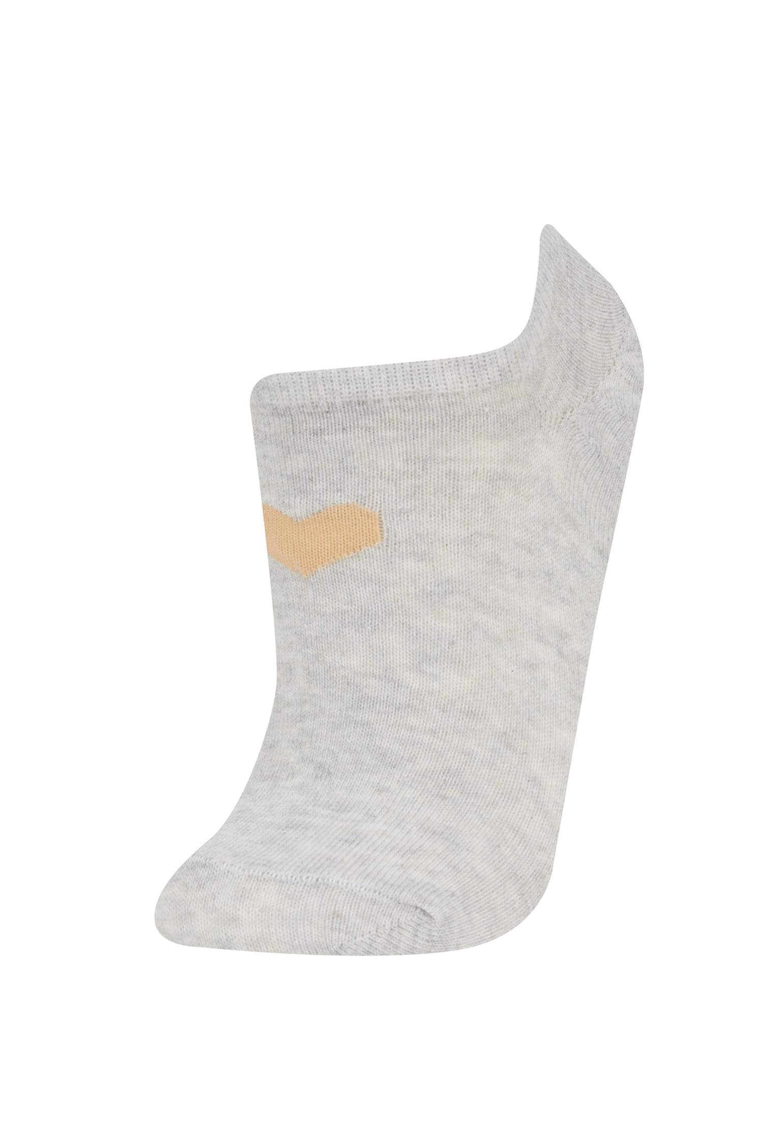 Lot de 5 paires de chaussettes invisibles en coton pour femme