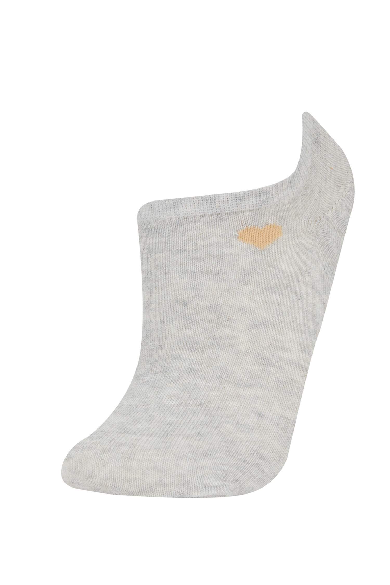 Lot de 5 paires de chaussettes invisibles en coton pour femme
