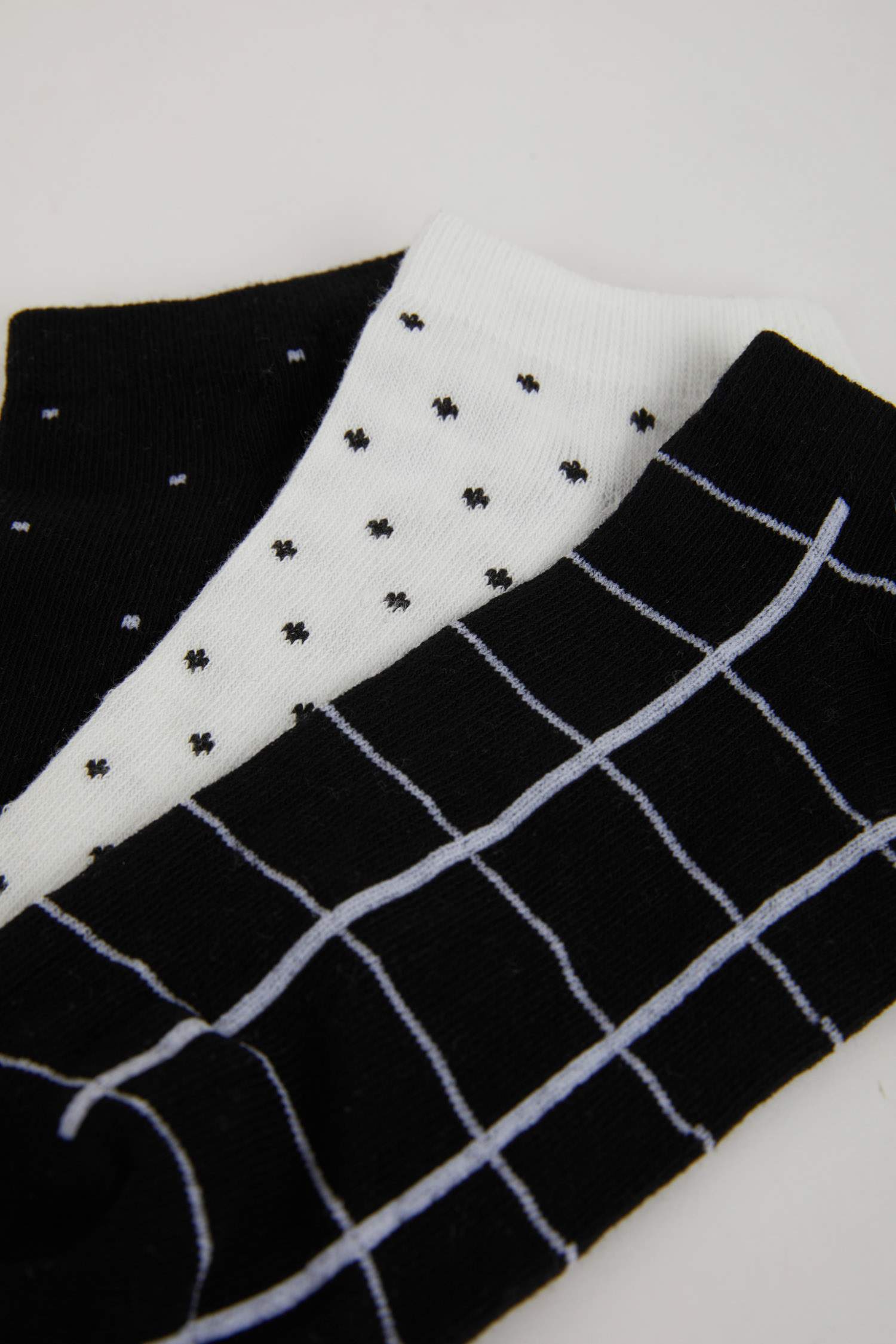 Kadın 3'lü Pamuklu Patik Çorap