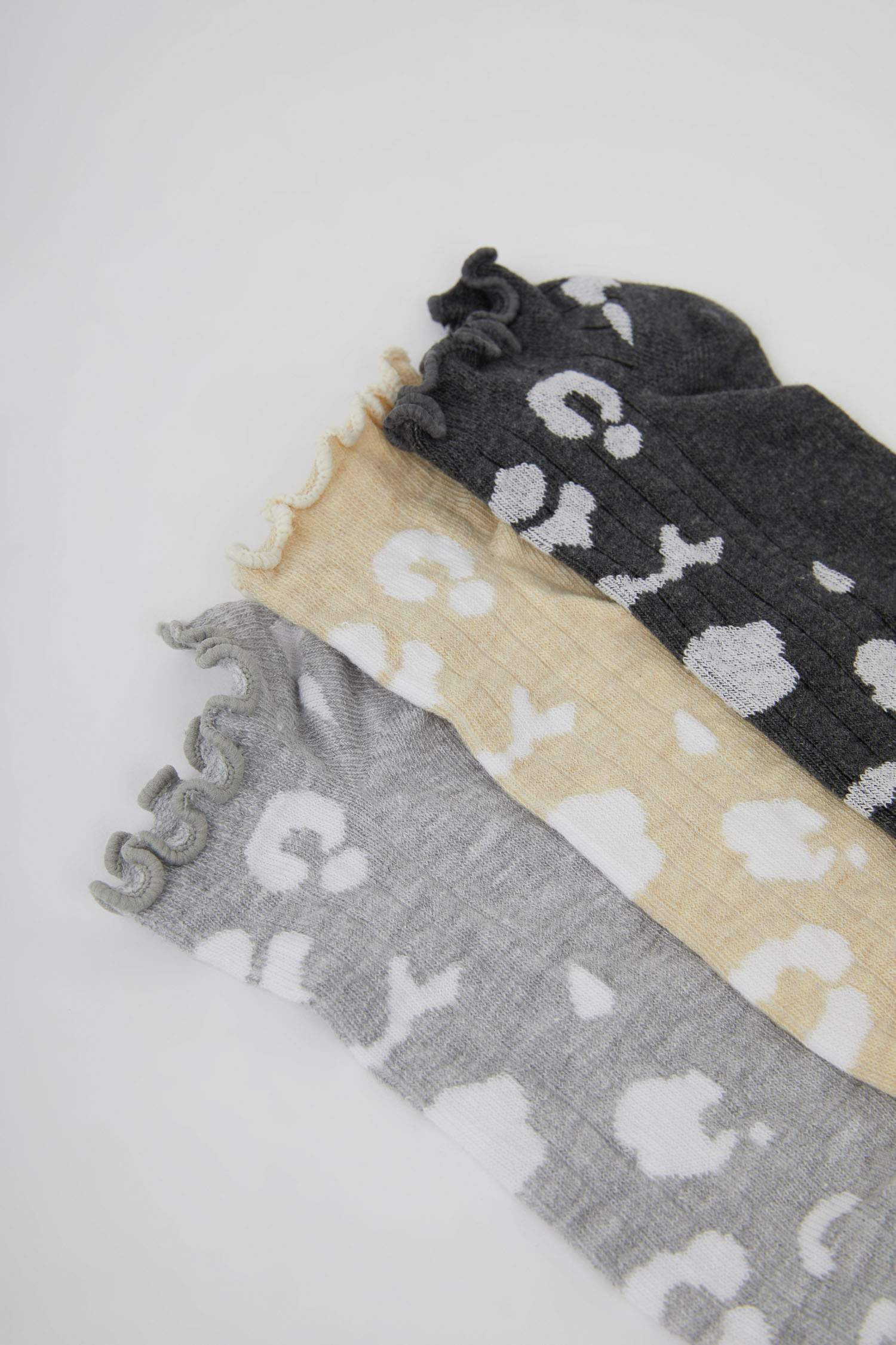 Kadın 3'lü Pamuklu Patik Çorap