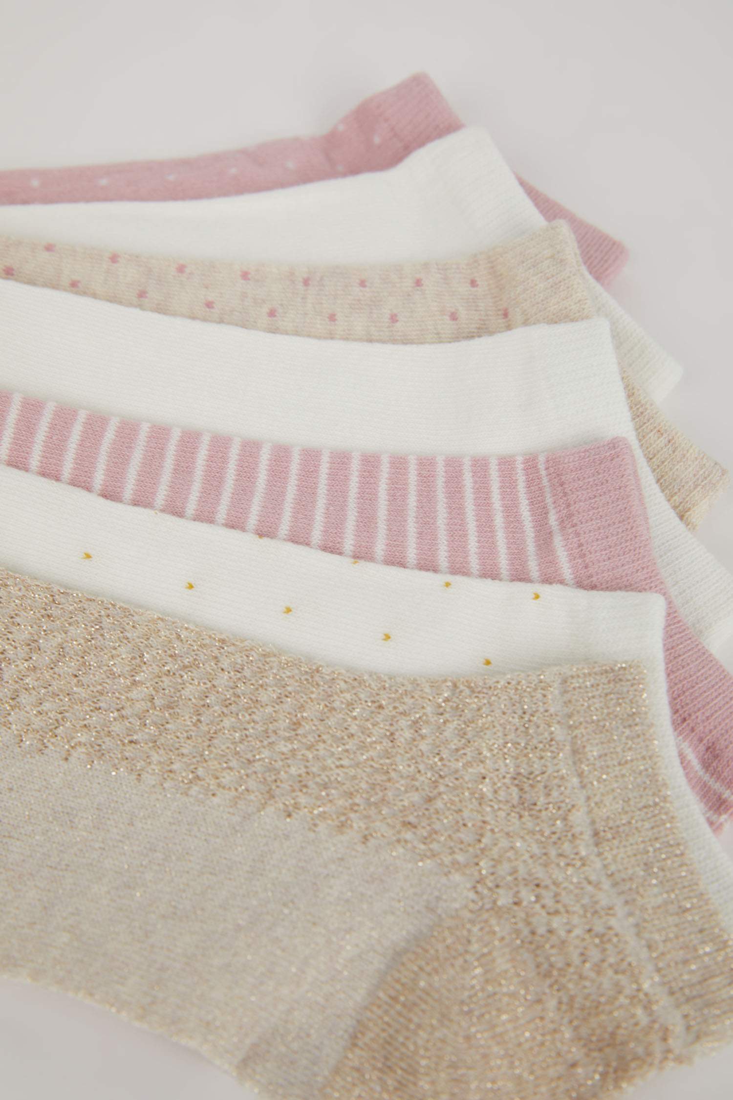 Kadın Simli 7'li Pamuklu Patik Çorap