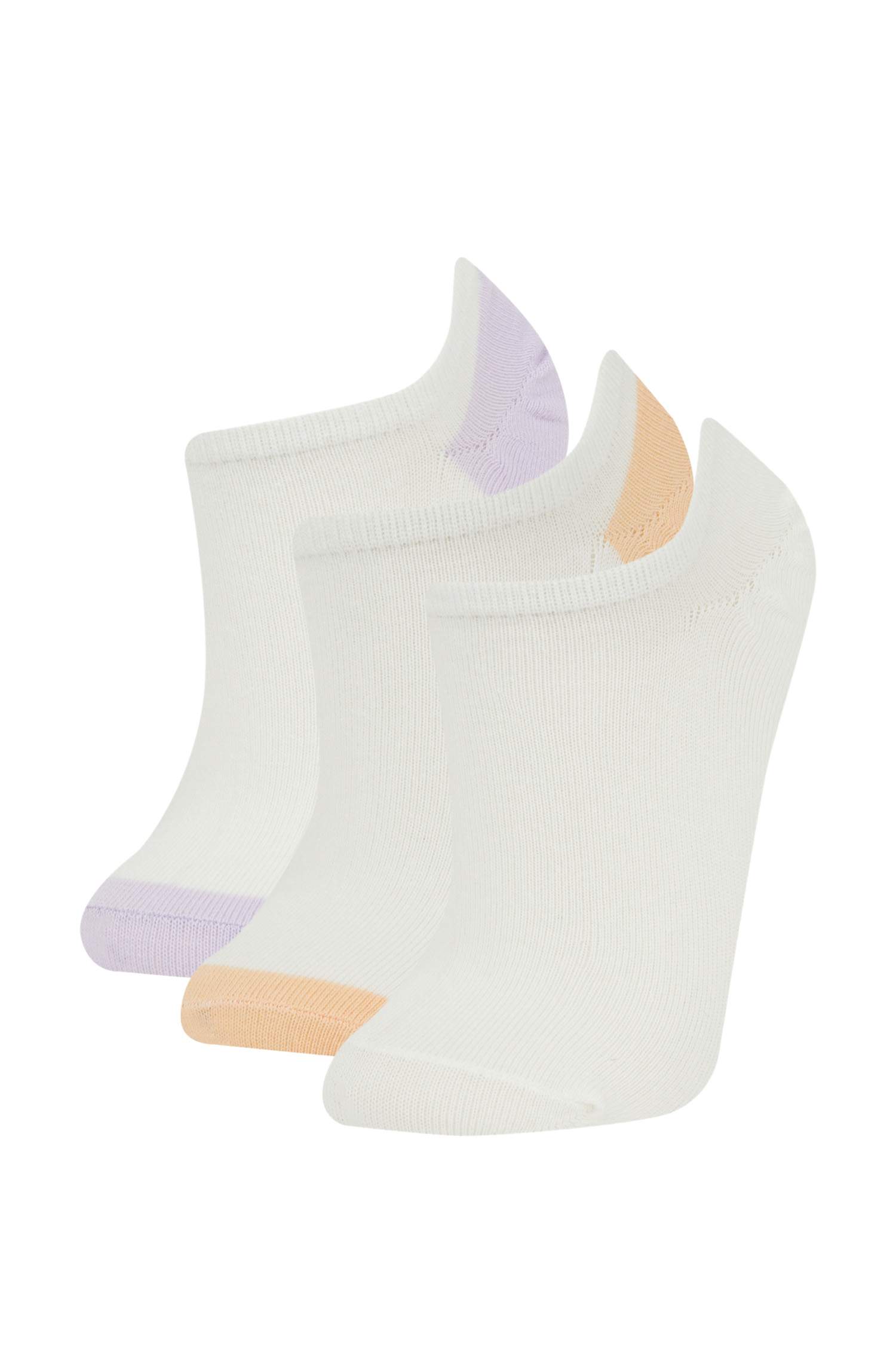 Kadın Görünmez 3'lü Pamuklu Sneaker Çorap