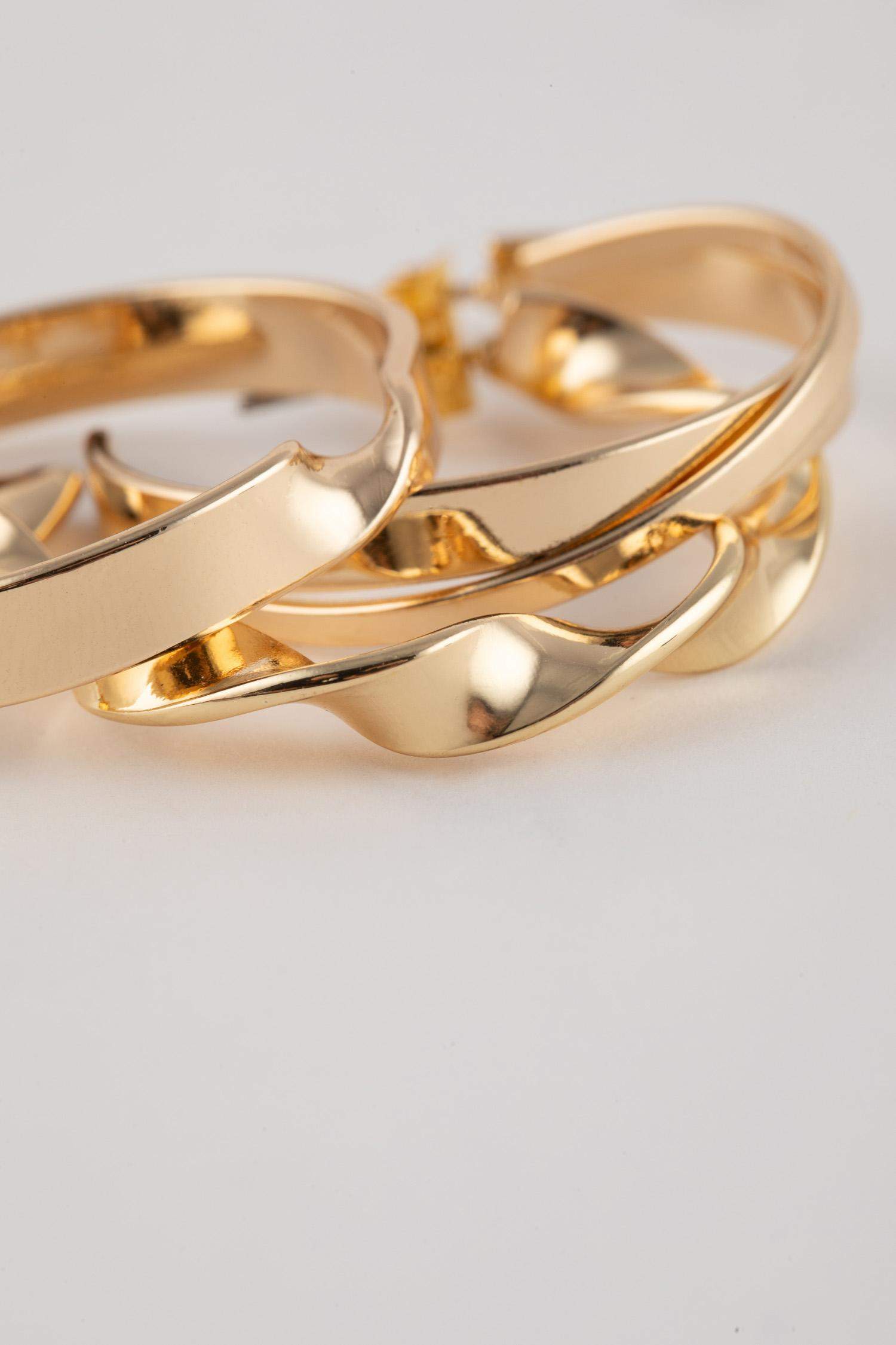 حلق حريمي ذهبي - 3 قطع