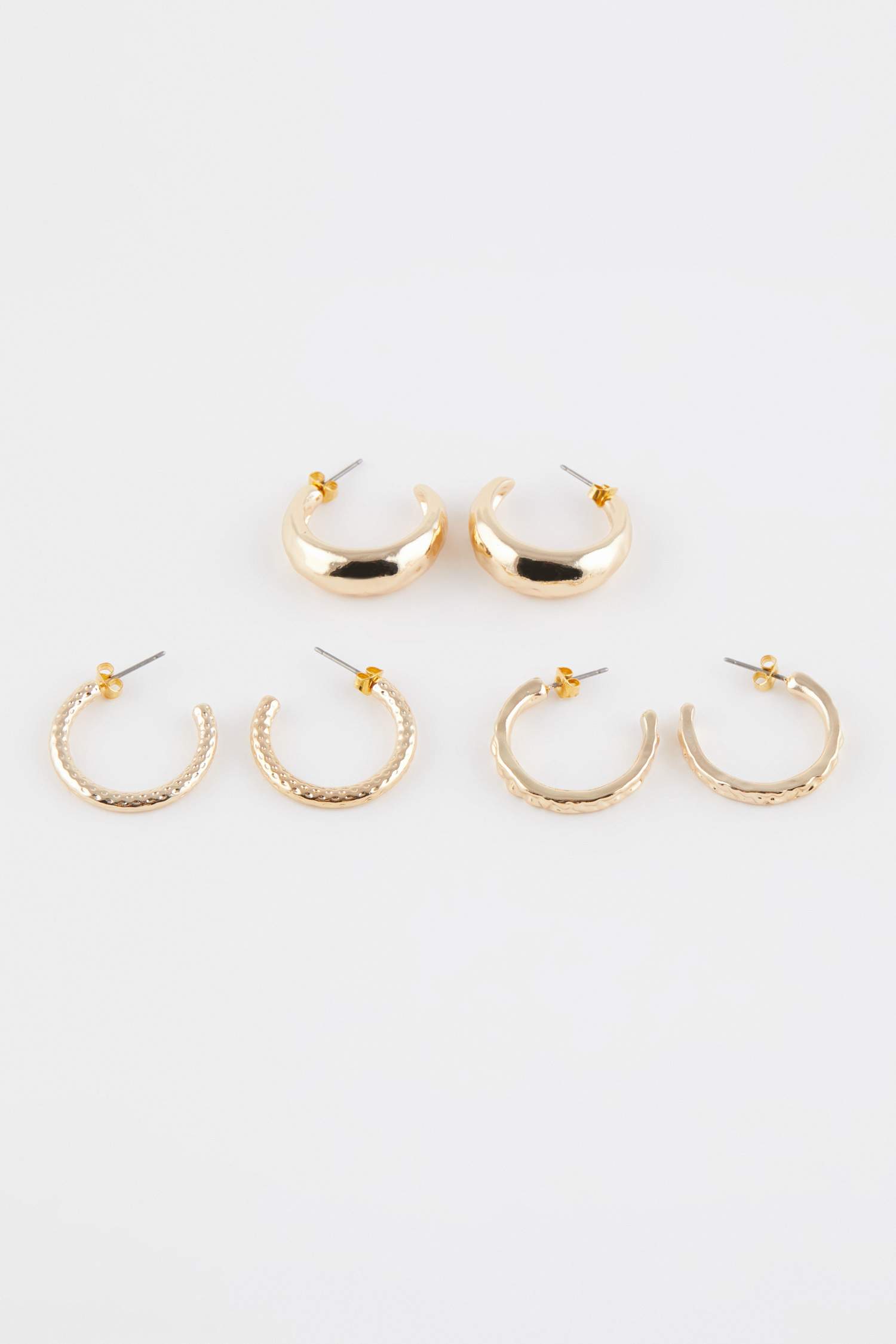 حلق حريمي ذهبي - 3 قطع