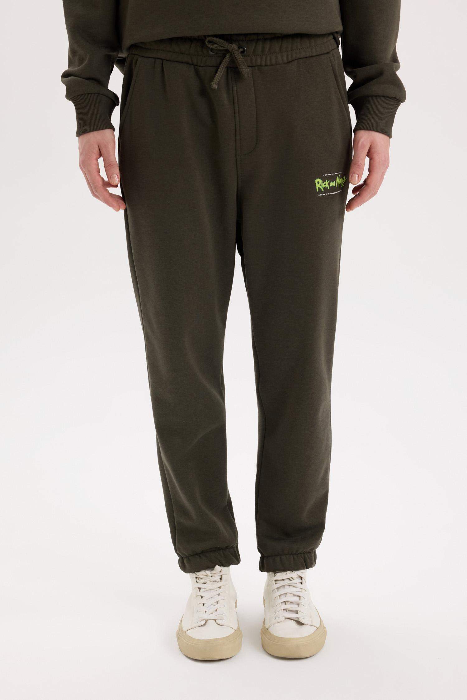 Rick and Morty Jogger Eşofman Altı Regular Fit Beli Paçası Lastikli Bağcıklı Cepli