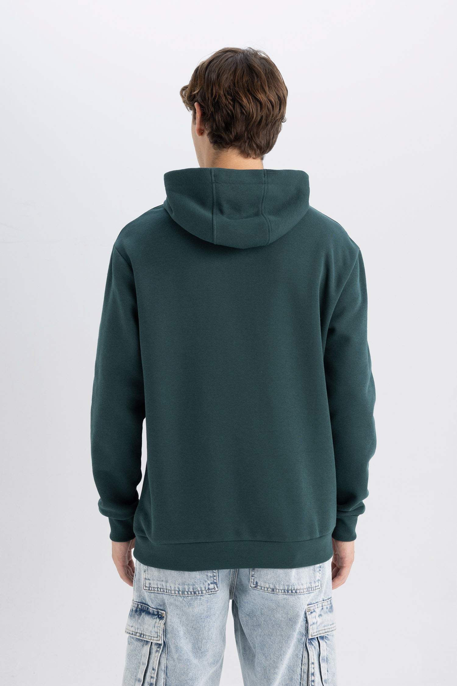 Vikings Valhalla Regular Fit Bağcıklı Kapüşonlu Yazı Baskılı Sweatshirt