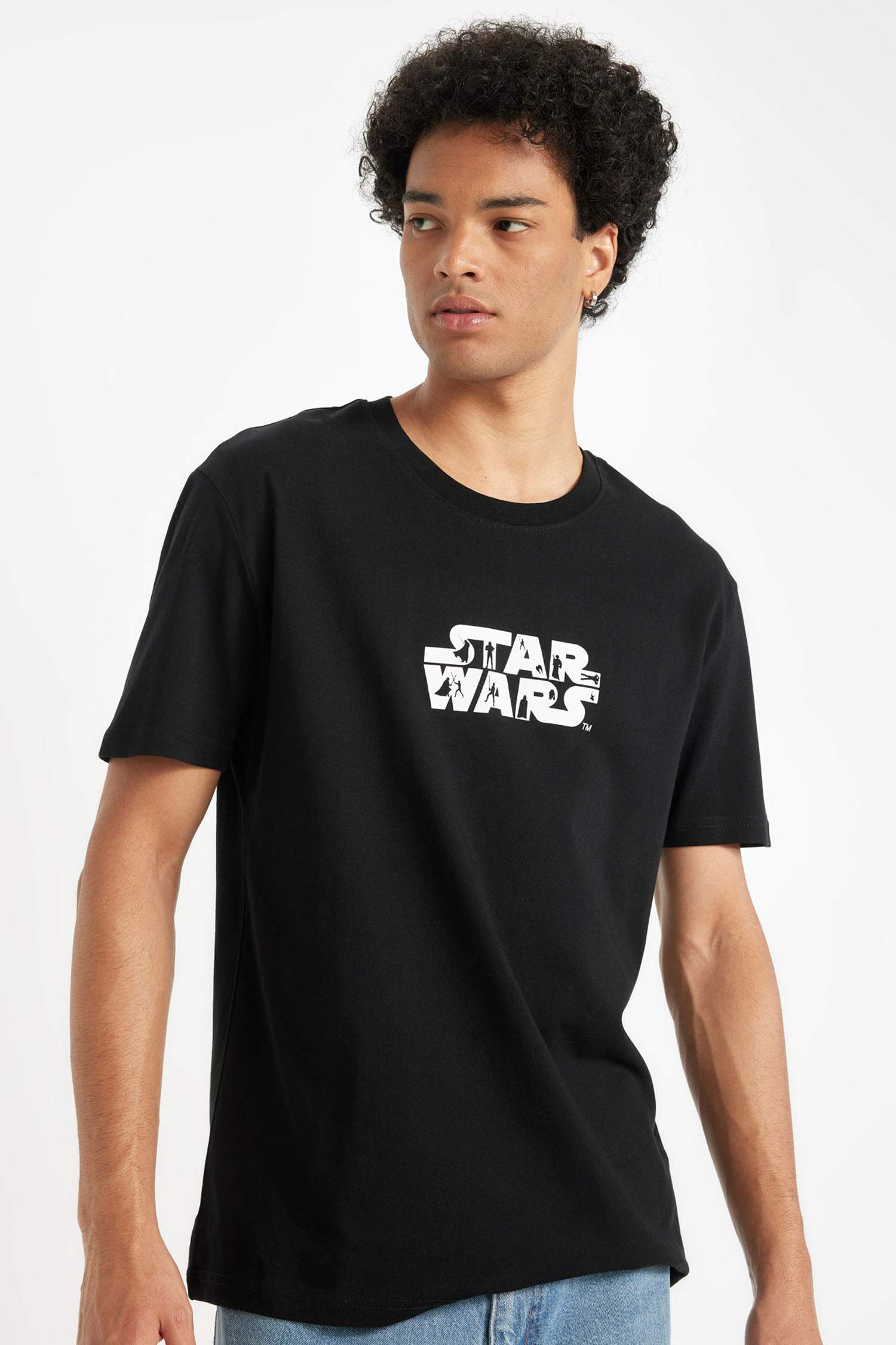 %100 Pamuk Star Wars Regular Fit Bisiklet Yaka Kısa Kollu Tişört