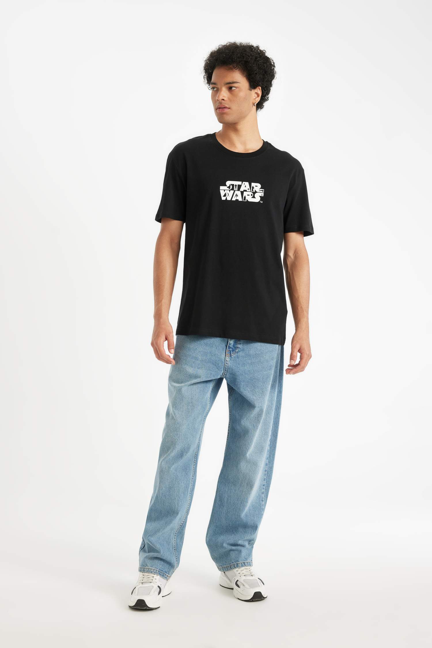 %100 Pamuk Star Wars Regular Fit Bisiklet Yaka Kısa Kollu Tişört