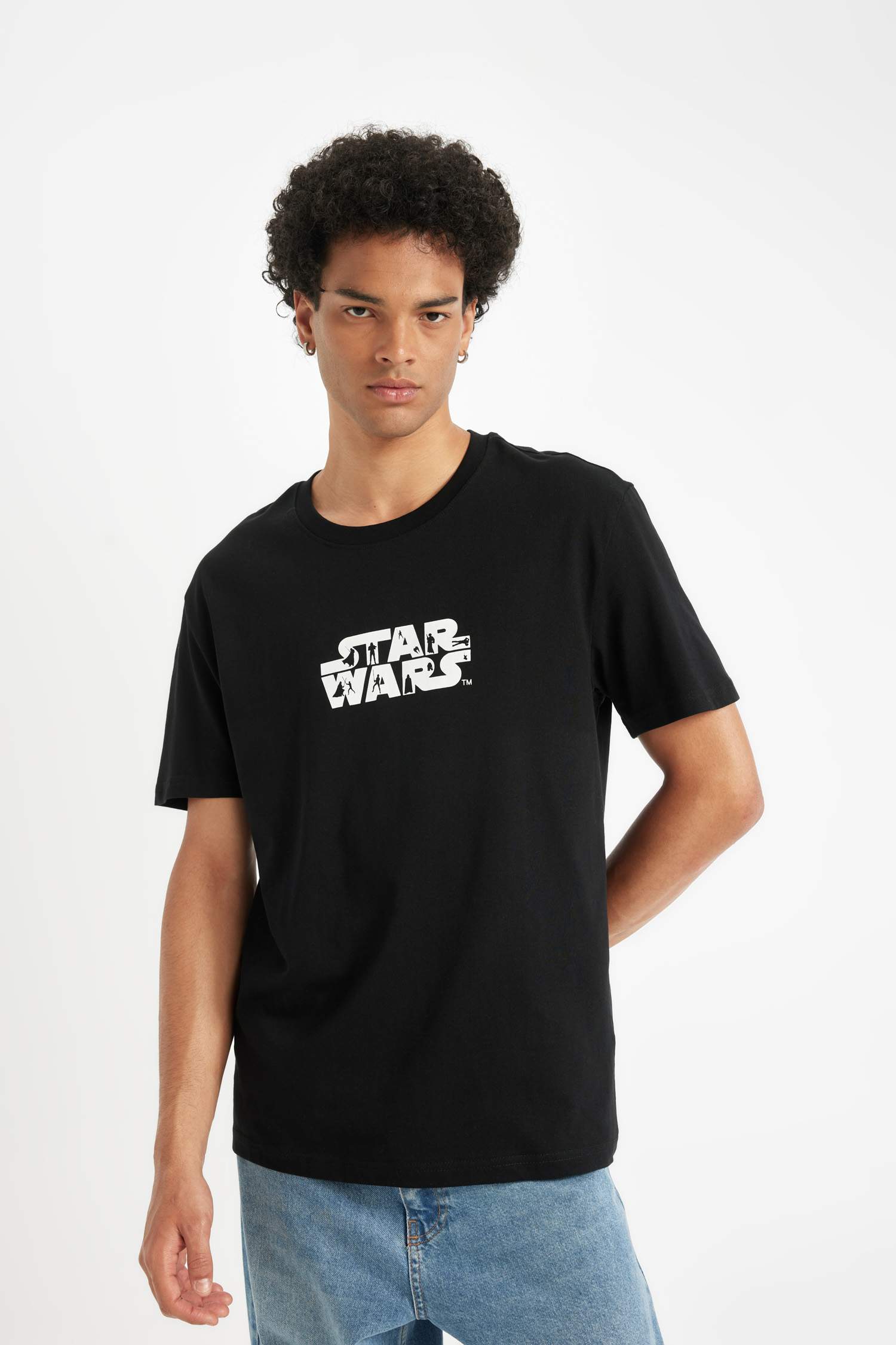 %100 Pamuk Star Wars Regular Fit Bisiklet Yaka Kısa Kollu Tişört