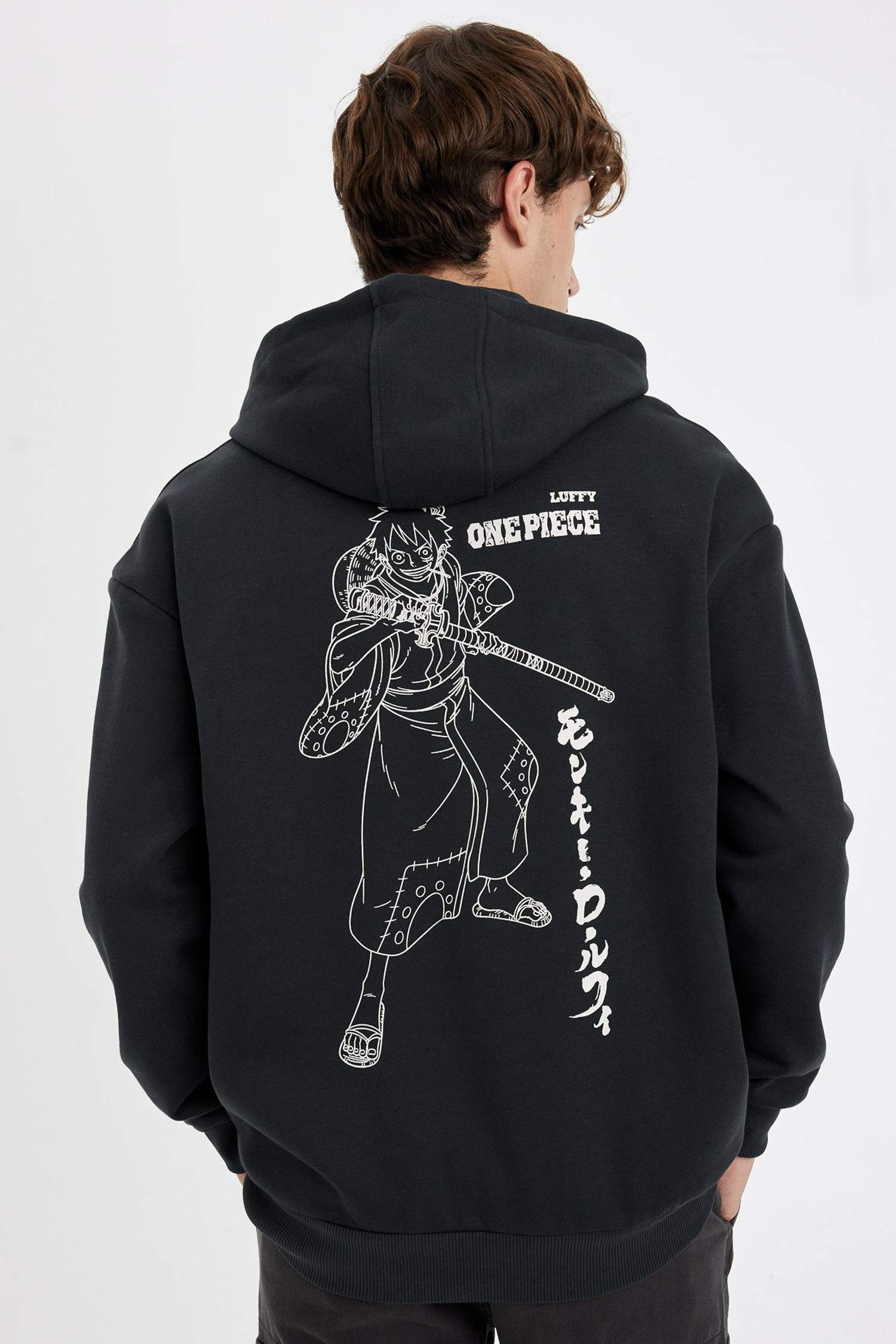 Boxy Fit One Piece Printed Long Sleeve Sweatshirt