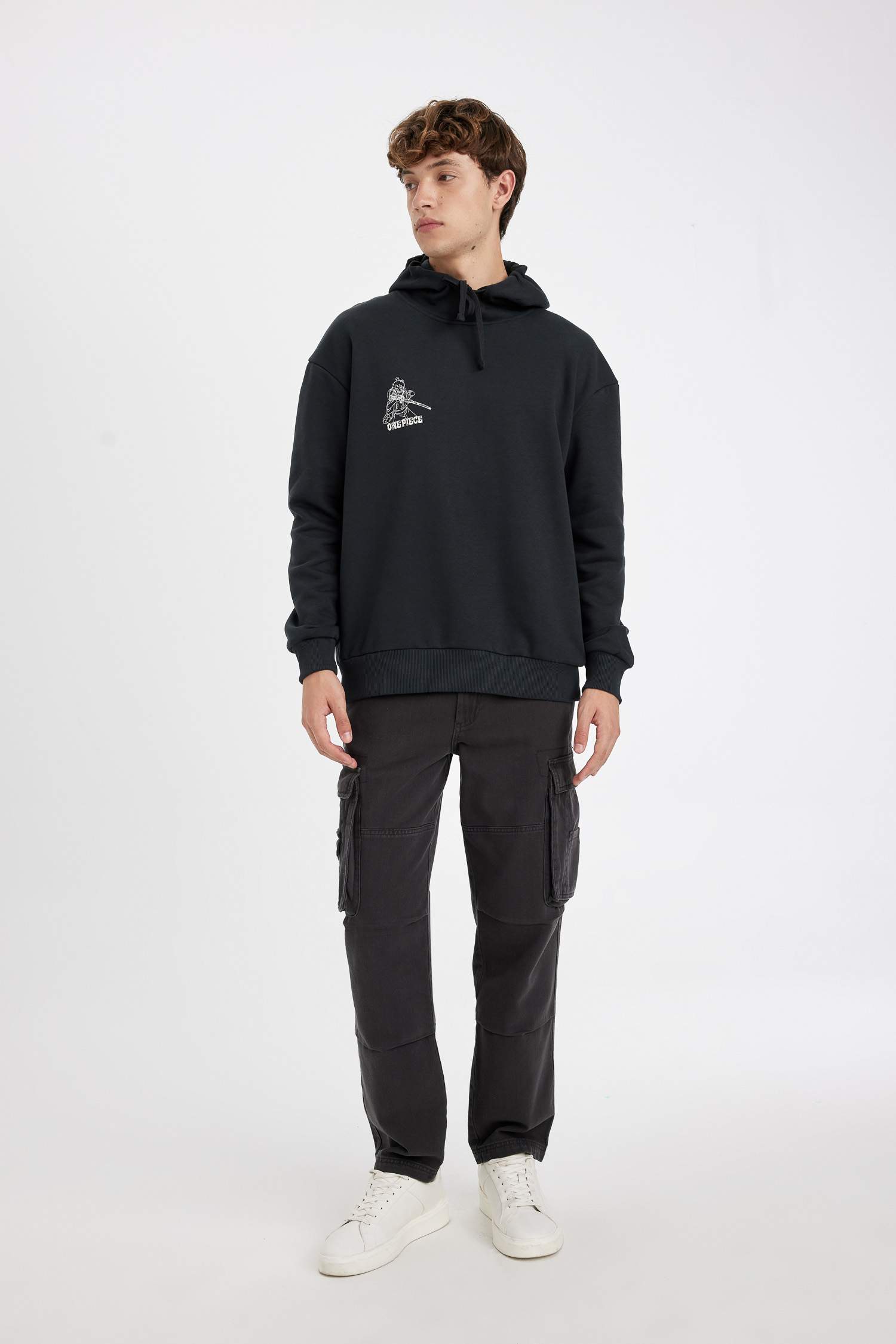 Boxy Fit One Piece Printed Long Sleeve Sweatshirt